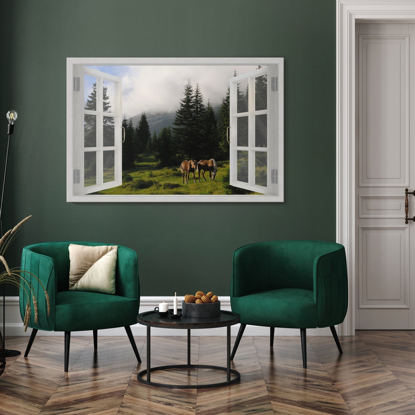 WINDOWS TO WANDER Horizontal Canvas Print
