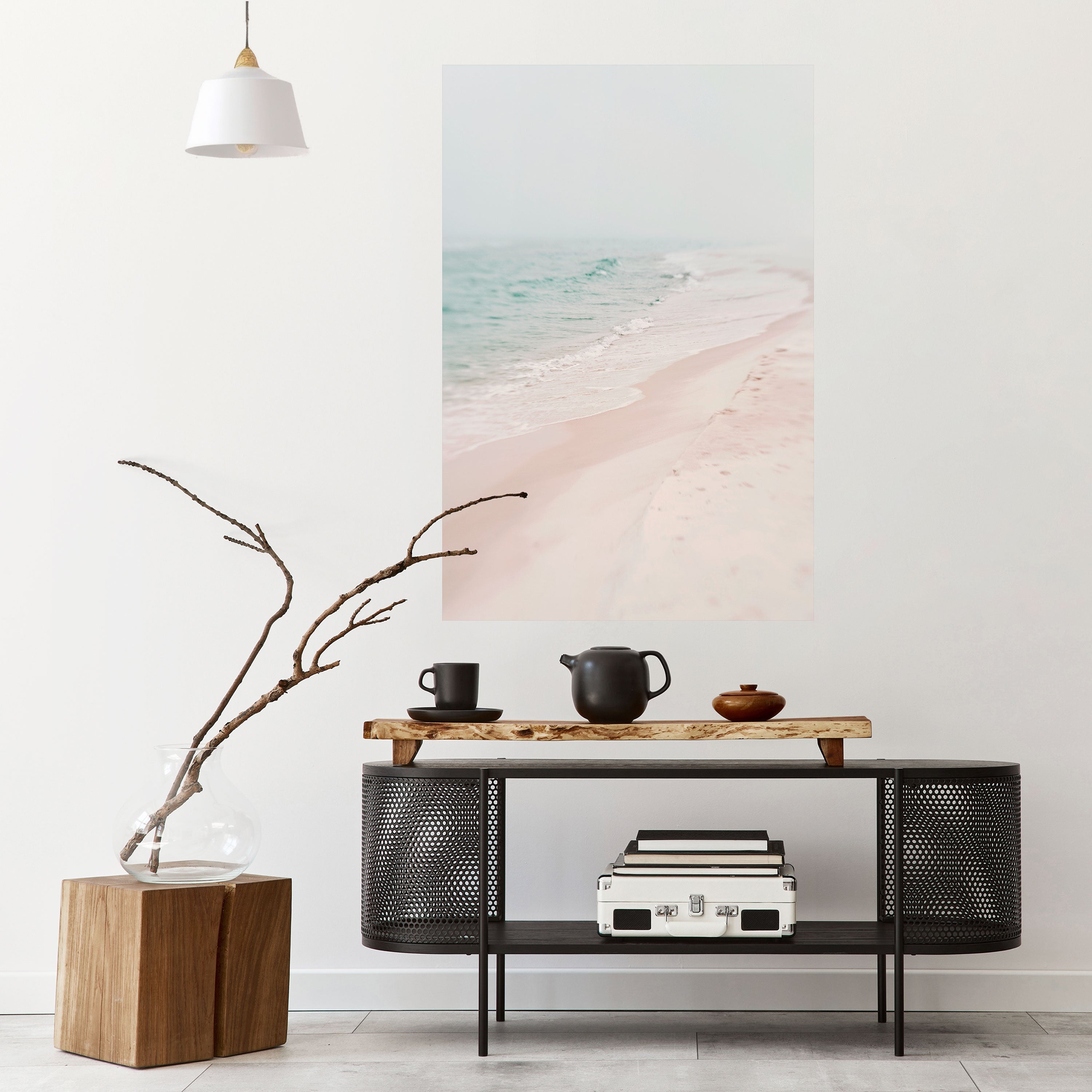 MISTY SHORELINE BLISS Peel and Stick Vertical Poster