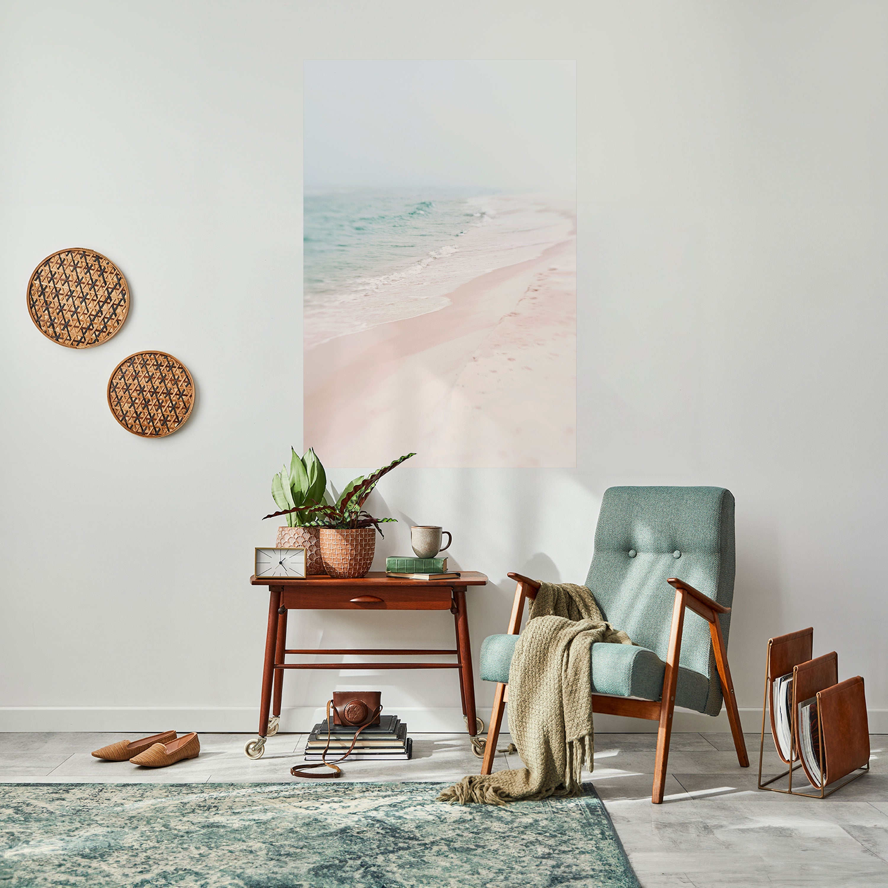 MISTY SHORELINE BLISS Peel and Stick Vertical Poster