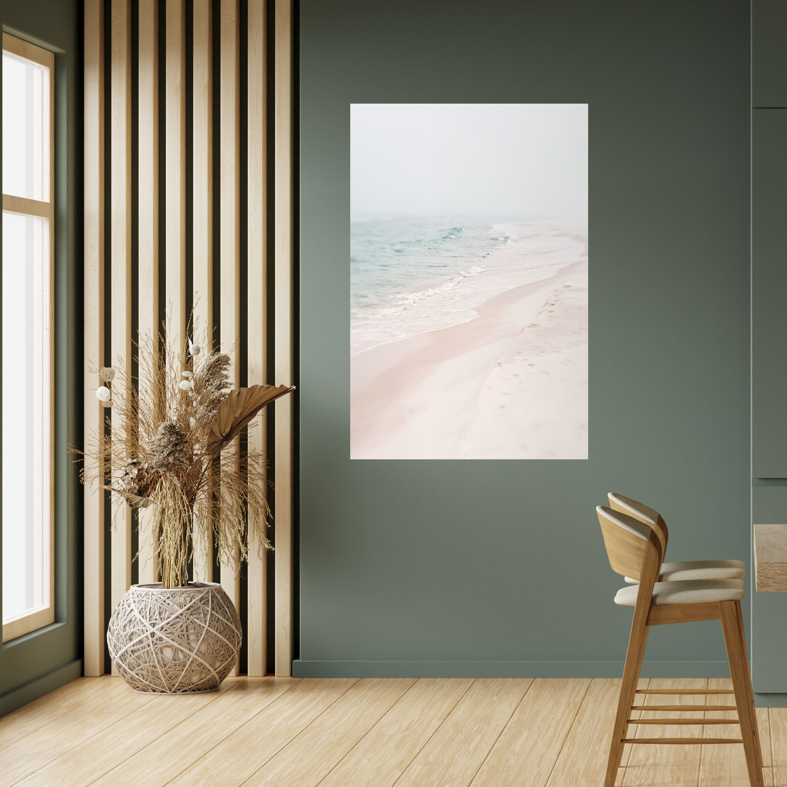 MISTY SHORELINE BLISS Peel and Stick Vertical Poster