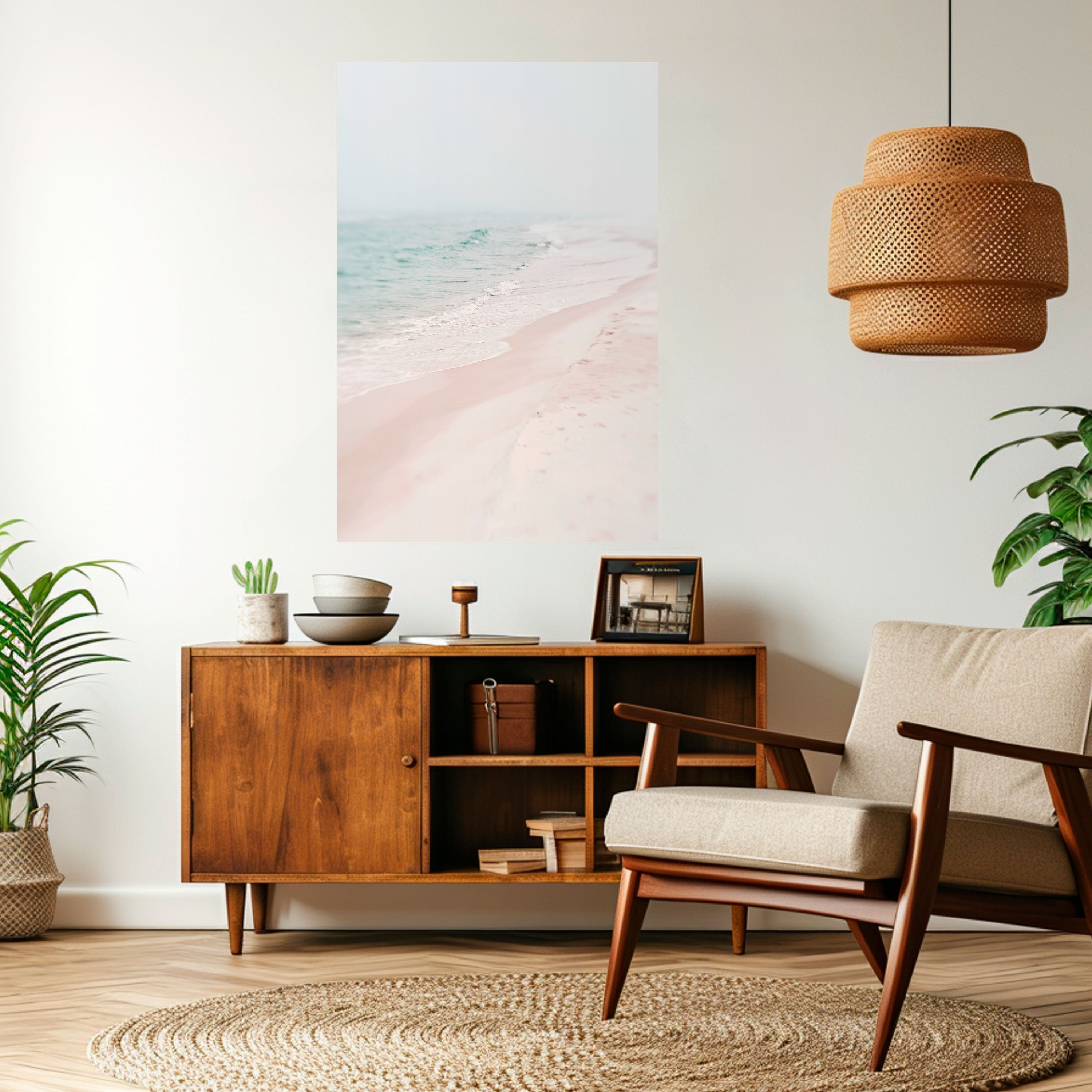 MISTY SHORELINE BLISS Peel and Stick Vertical Poster