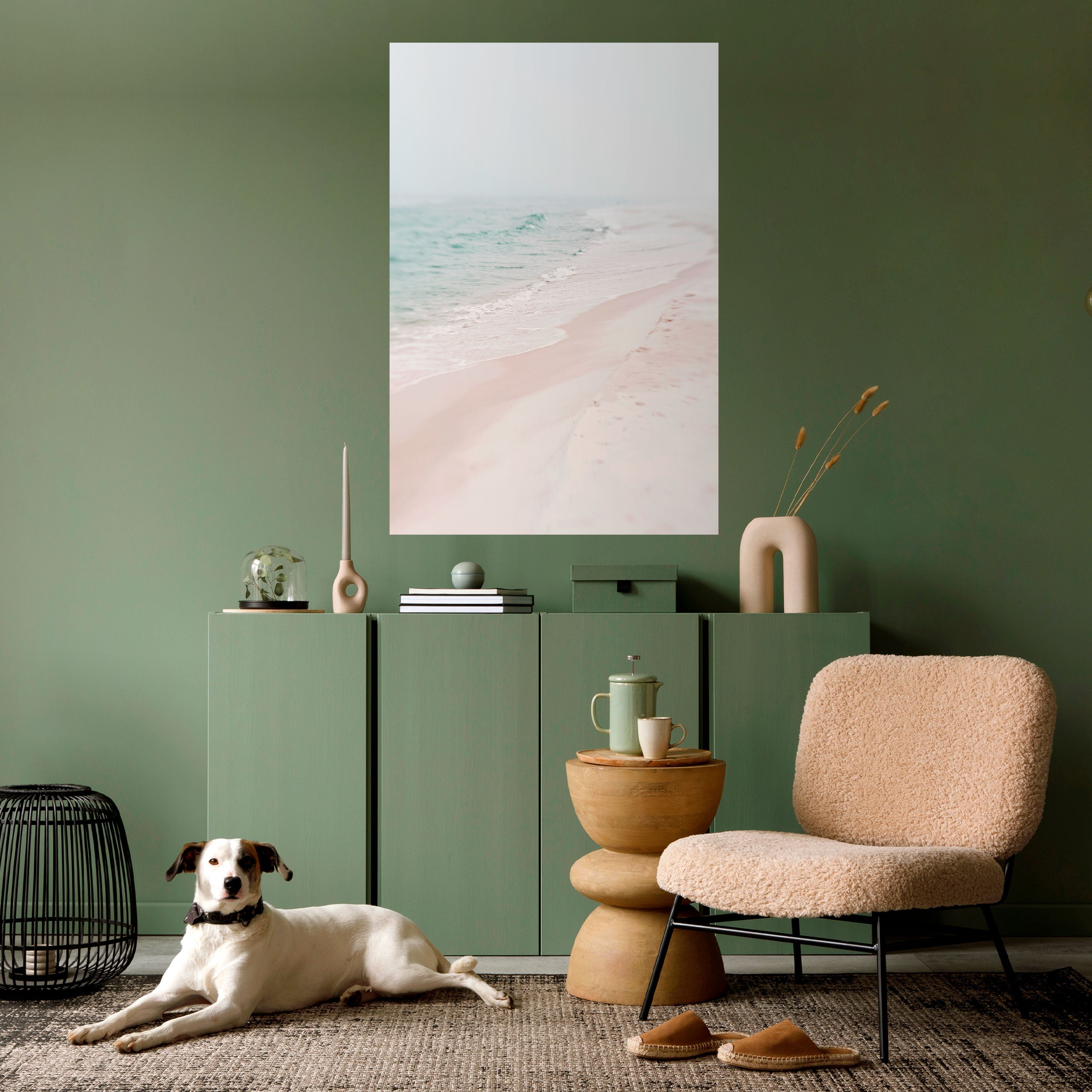 MISTY SHORELINE BLISS Peel and Stick Vertical Poster