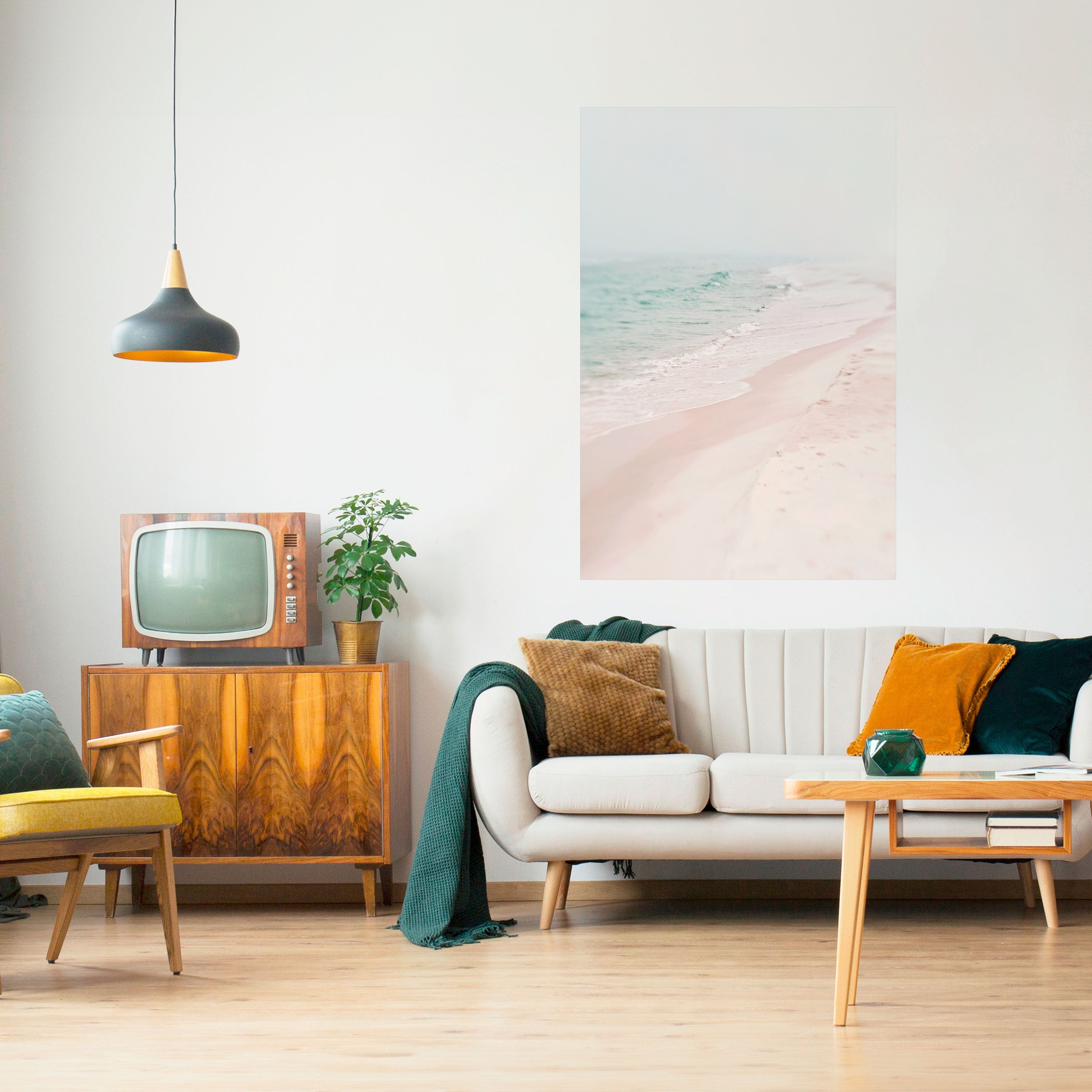 MISTY SHORELINE BLISS Peel and Stick Vertical Poster