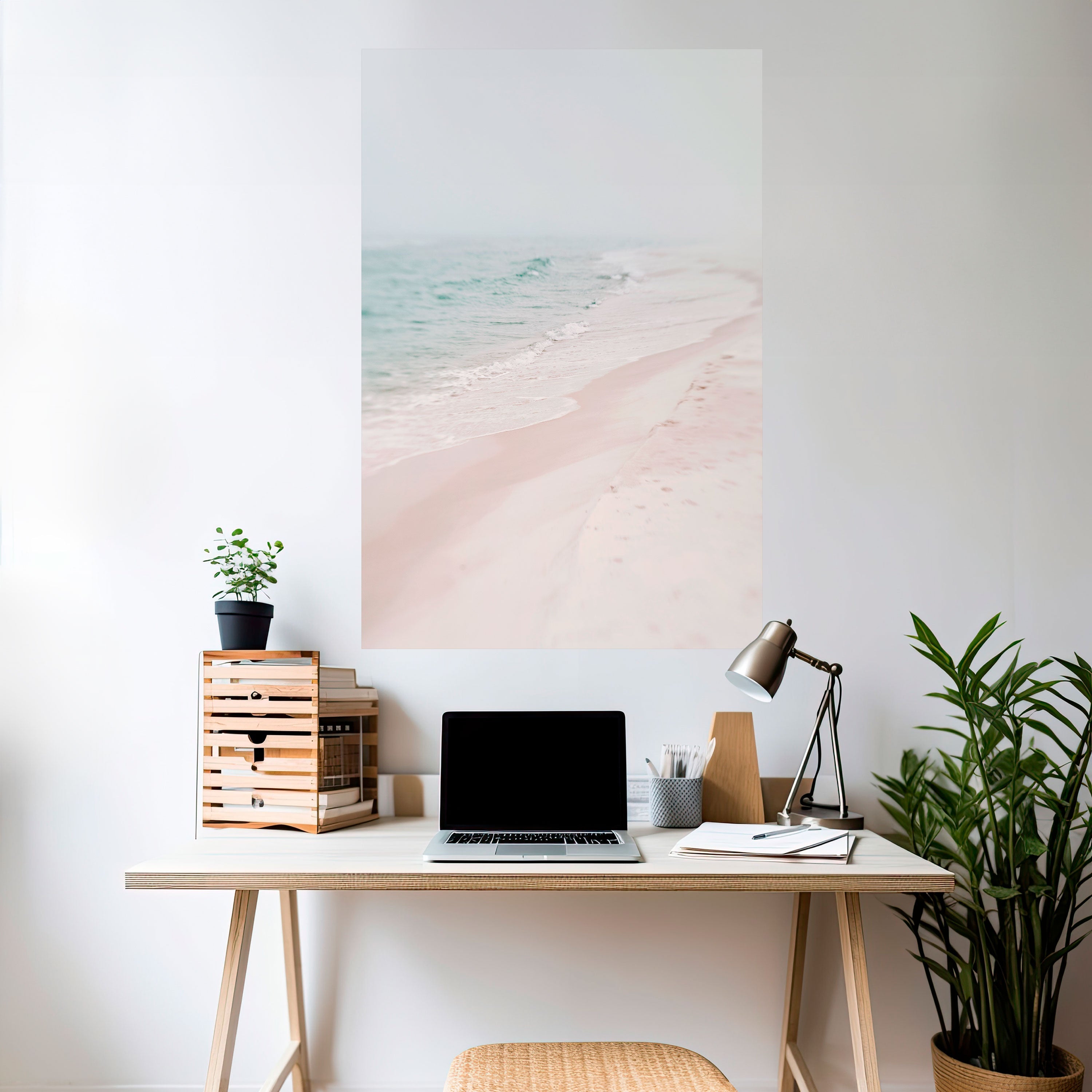 MISTY SHORELINE BLISS Peel and Stick Vertical Poster