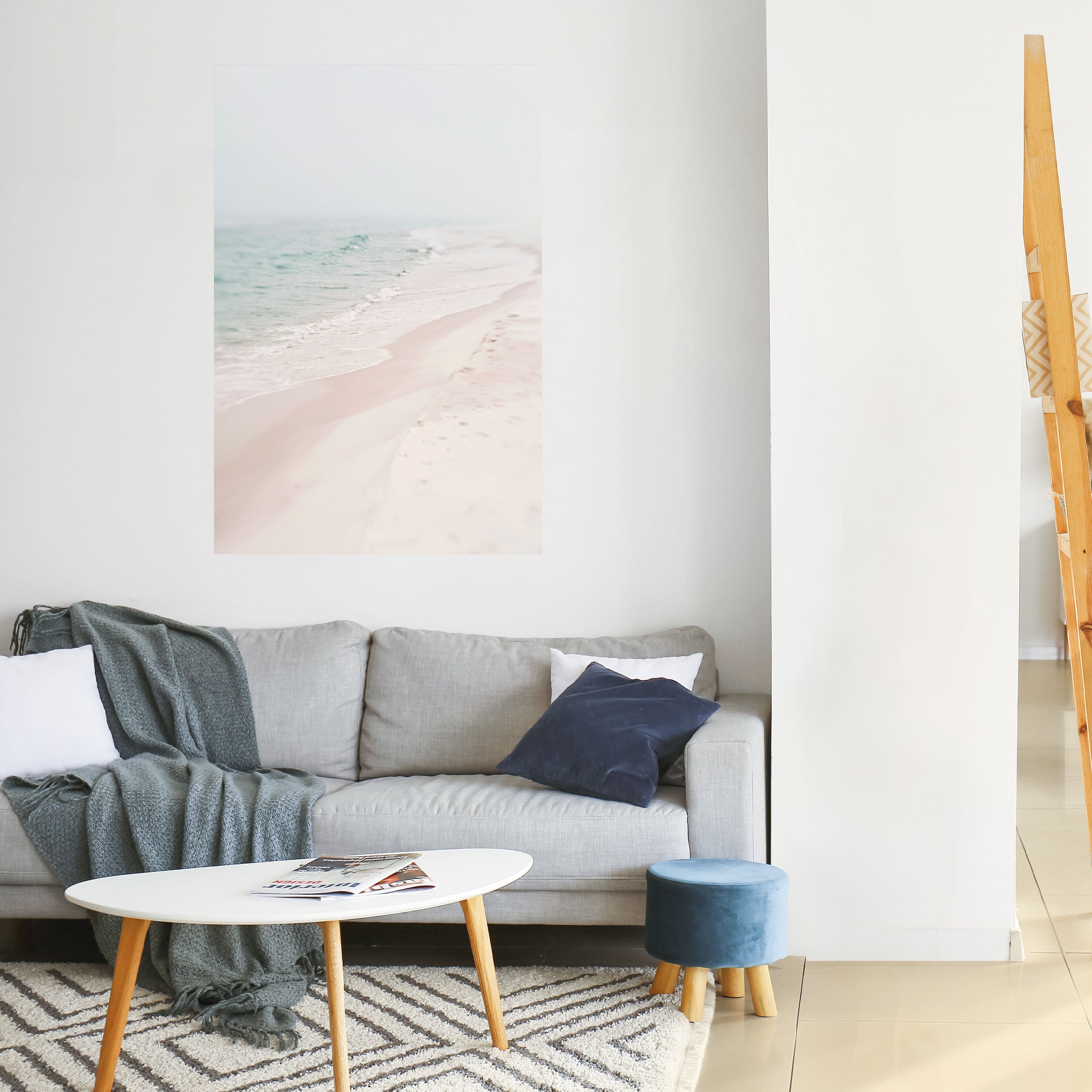 MISTY SHORELINE BLISS Peel and Stick Vertical Poster