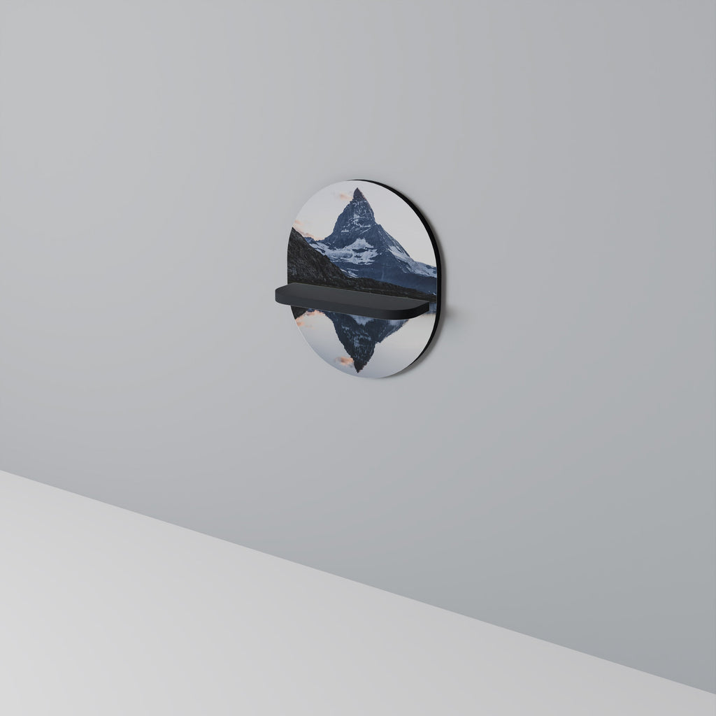 Οβάλ Ράφι Τέχνης MEMORY OF MATTERHORN σε Μαύρο Φινίρισμα