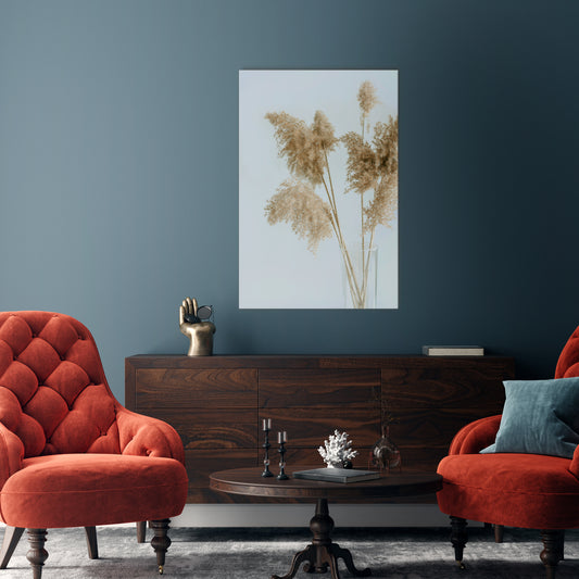 ELEGANT GRASSY SERENITY Vertical Canvas Print