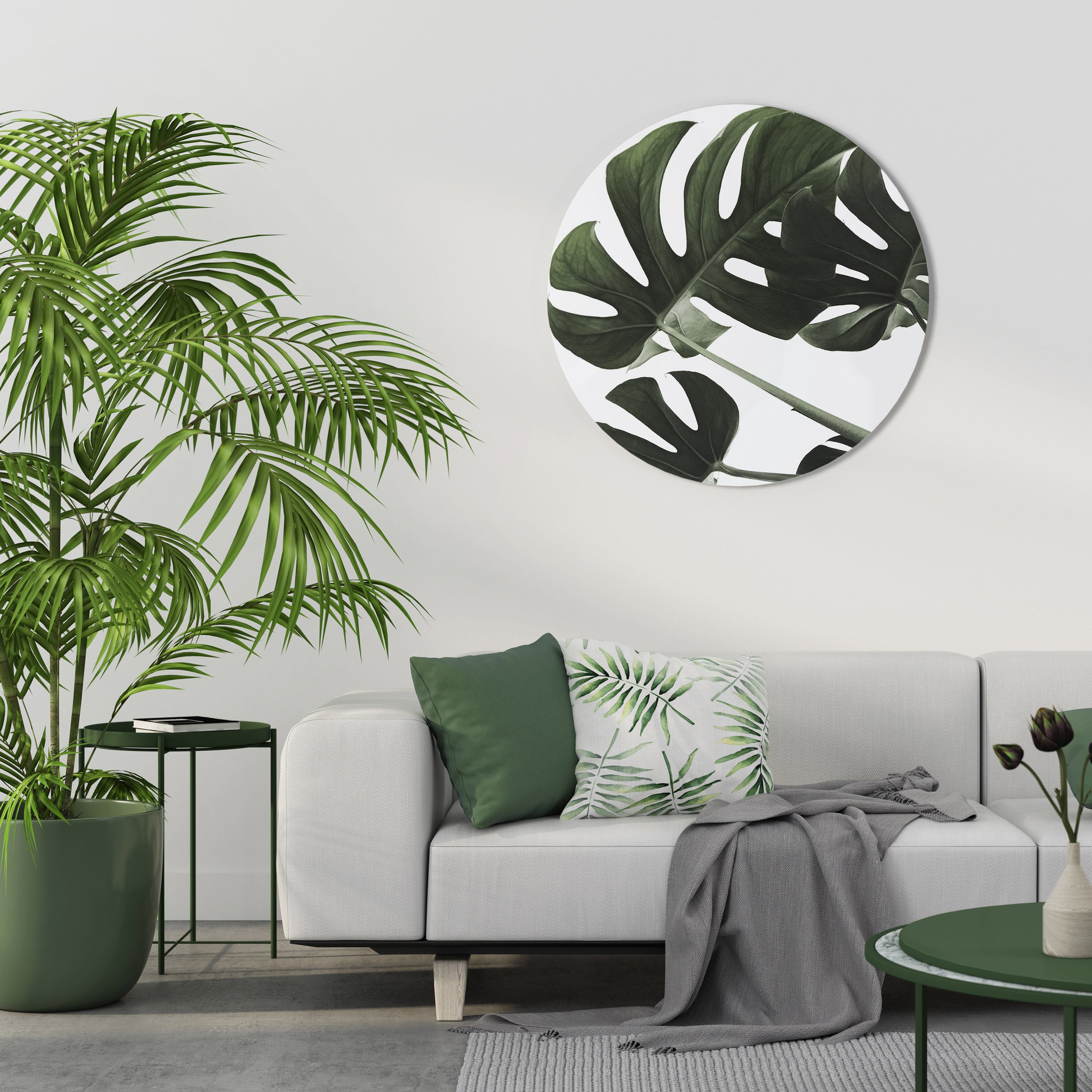 Στρογγυλή Τέχνη Τοίχου FOLIAGE FUSION