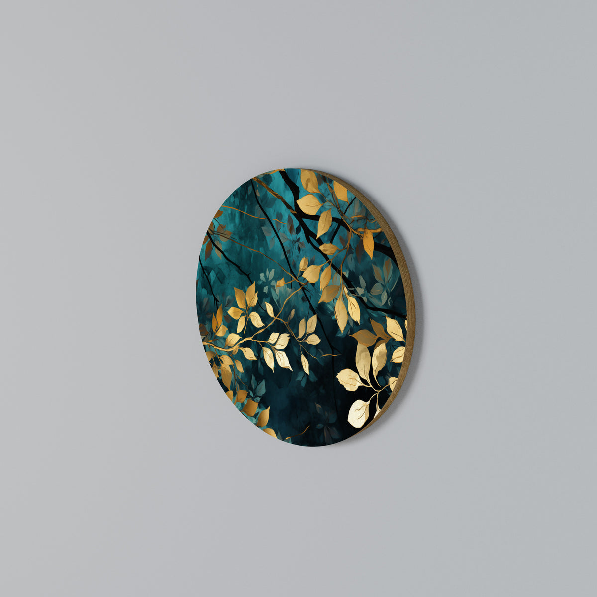 LUSH TURQUOISE Στρογγυλός πίνακας ζωγραφικής