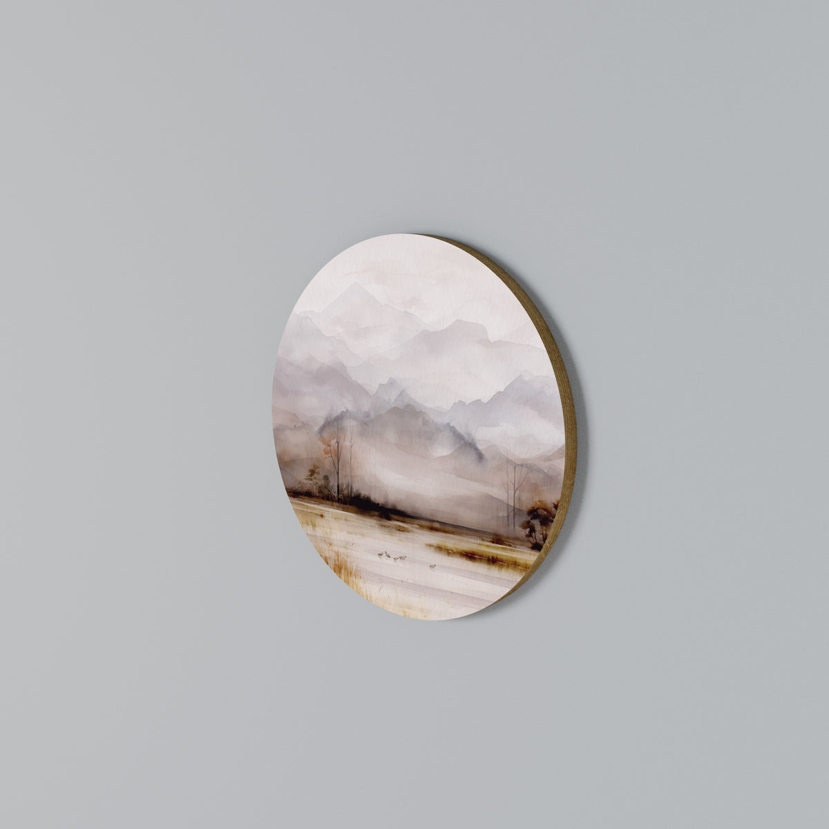 MISTY HORIZONS UNVEILED Στρογγυλός πίνακας ζωγραφικής