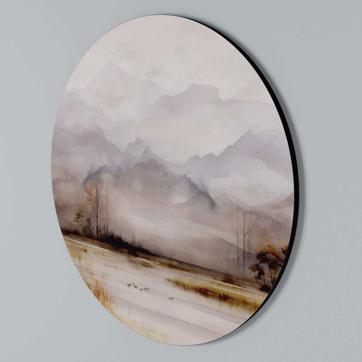 MISTY HORIZONS UNVEILED Στρογγυλός πίνακας ζωγραφικής