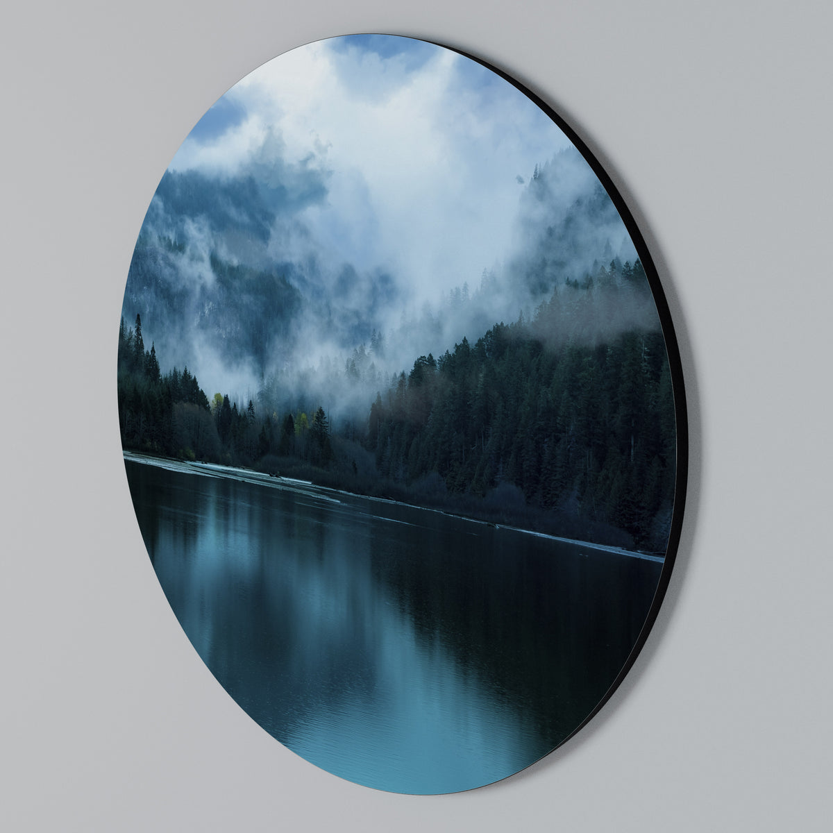 MYSTICAL MIST REFLECTIONS Στρογγυλός πίνακας ζωγραφικής