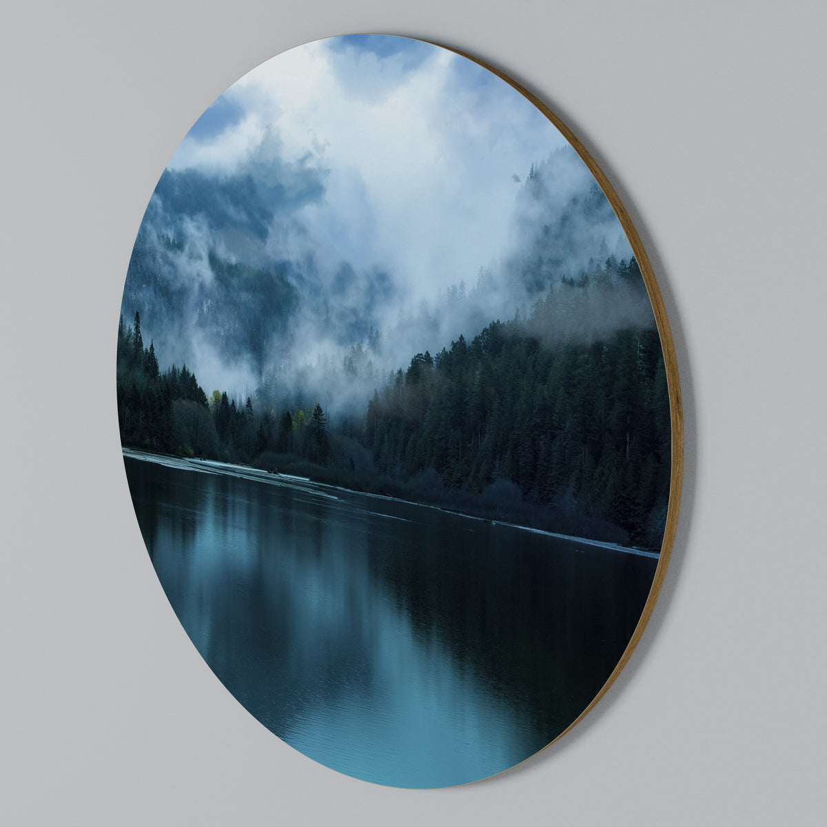 MYSTICAL MIST REFLECTIONS Στρογγυλός πίνακας ζωγραφικής