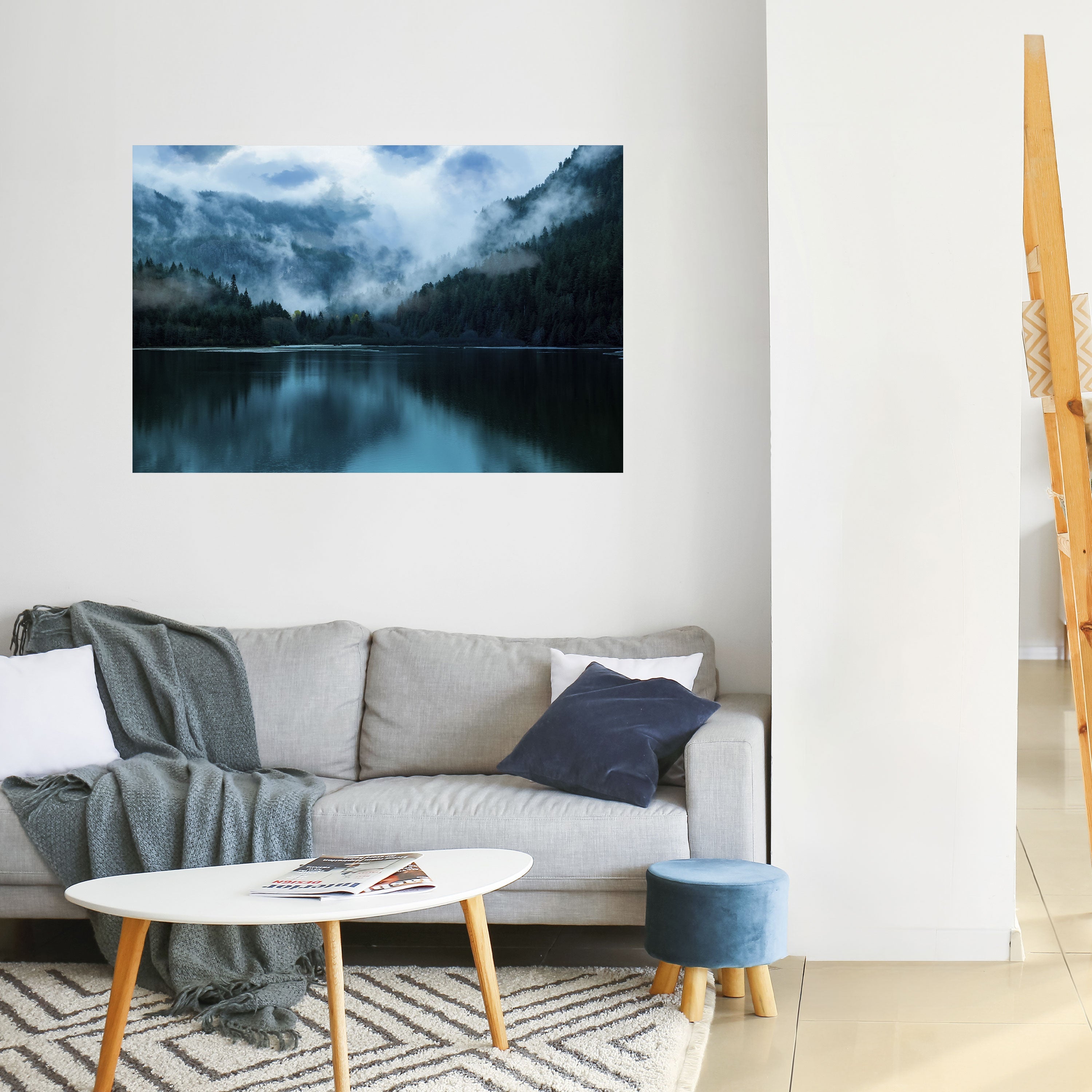 MYSTICAL MIST REFLECTIONS Peel and Stick Horizontal Poster