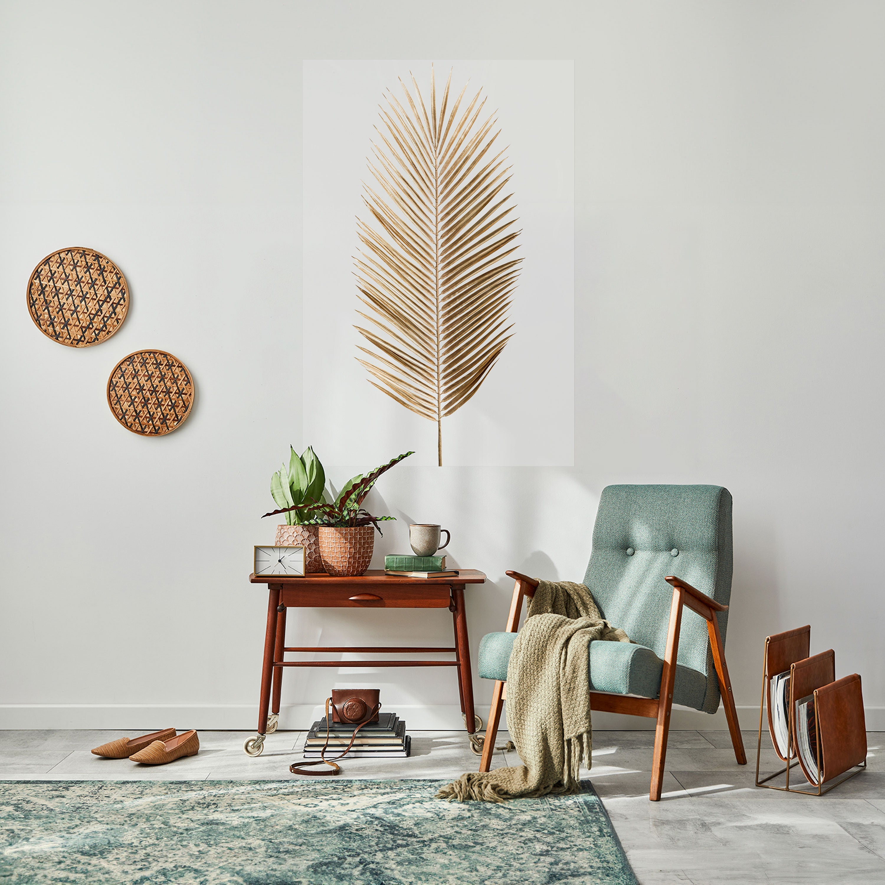 GOLDEN PALM ELEGANCE Αφίσα με κόλλα και κολλήματα