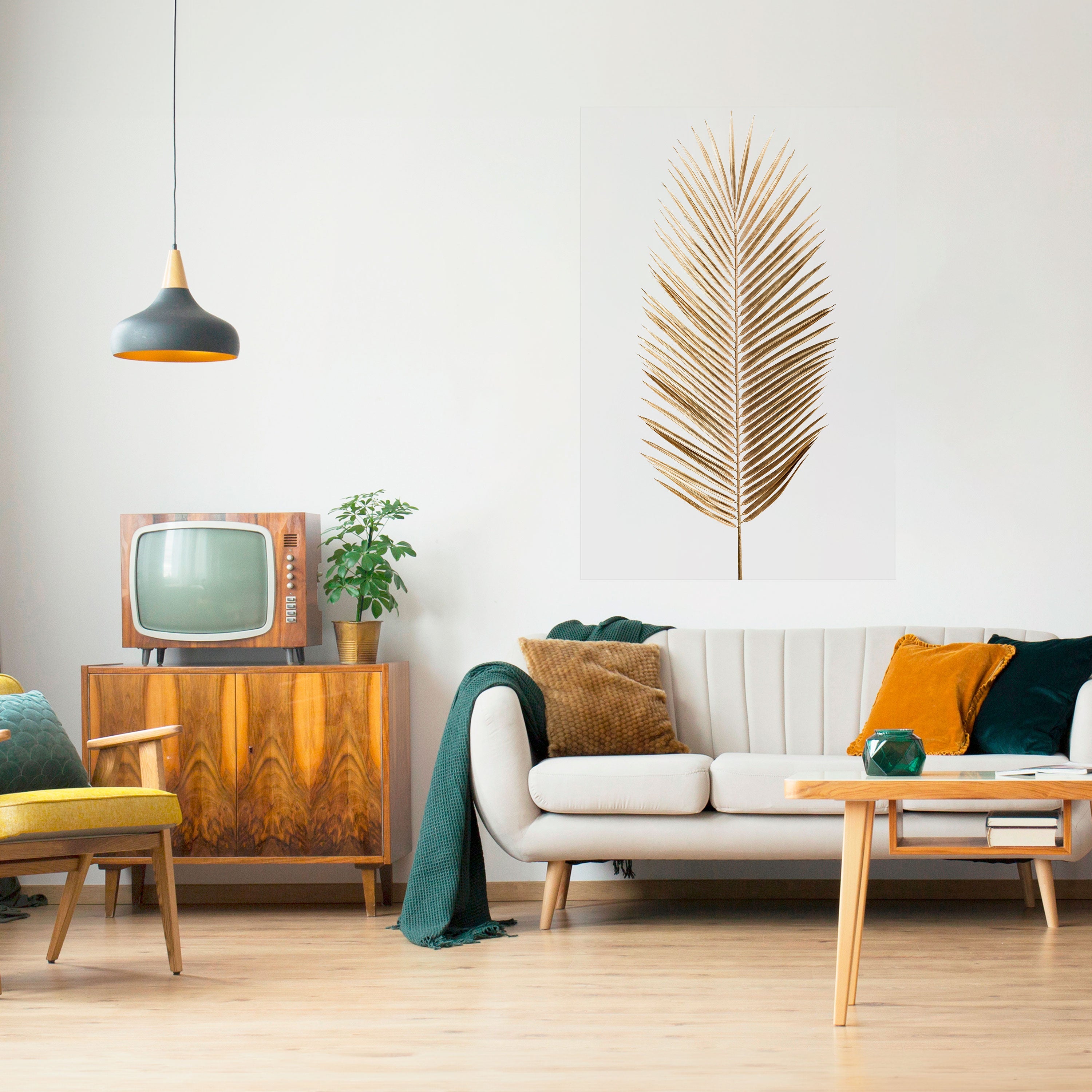 GOLDEN PALM ELEGANCE Αφίσα με κόλλα και κολλήματα