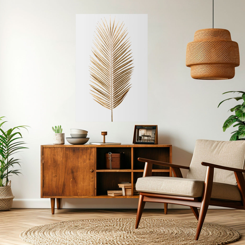GOLDEN PALM ELEGANCE Αφίσα με κόλλα και κολλήματα