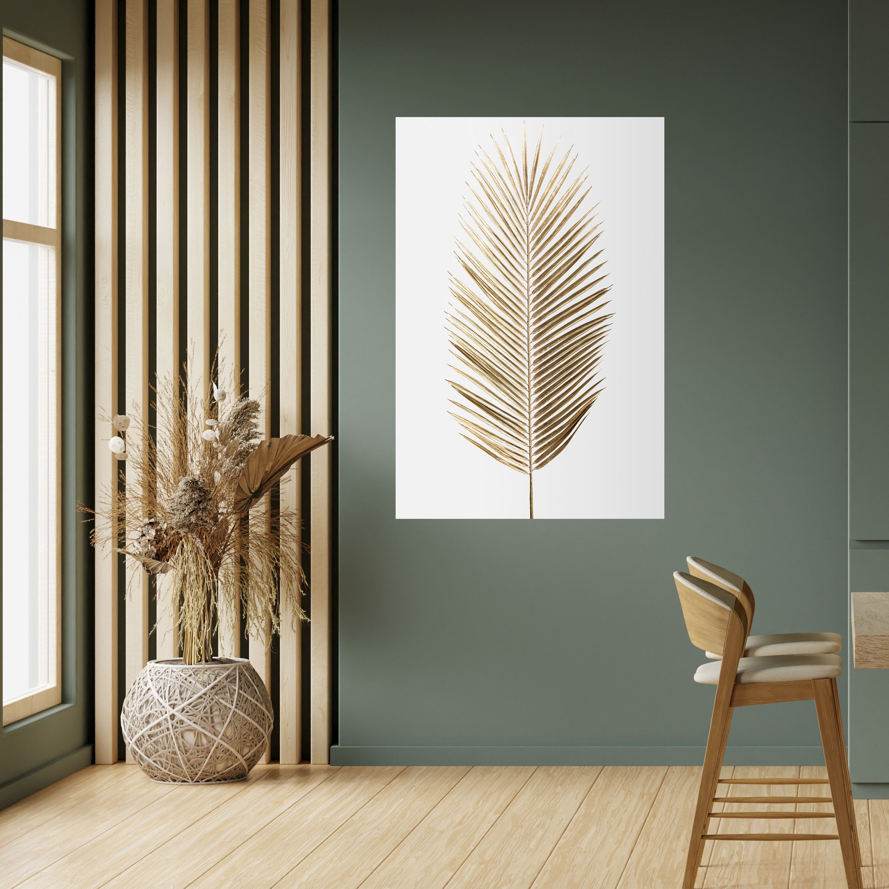 GOLDEN PALM ELEGANCE Αφίσα με κόλλα και κολλήματα