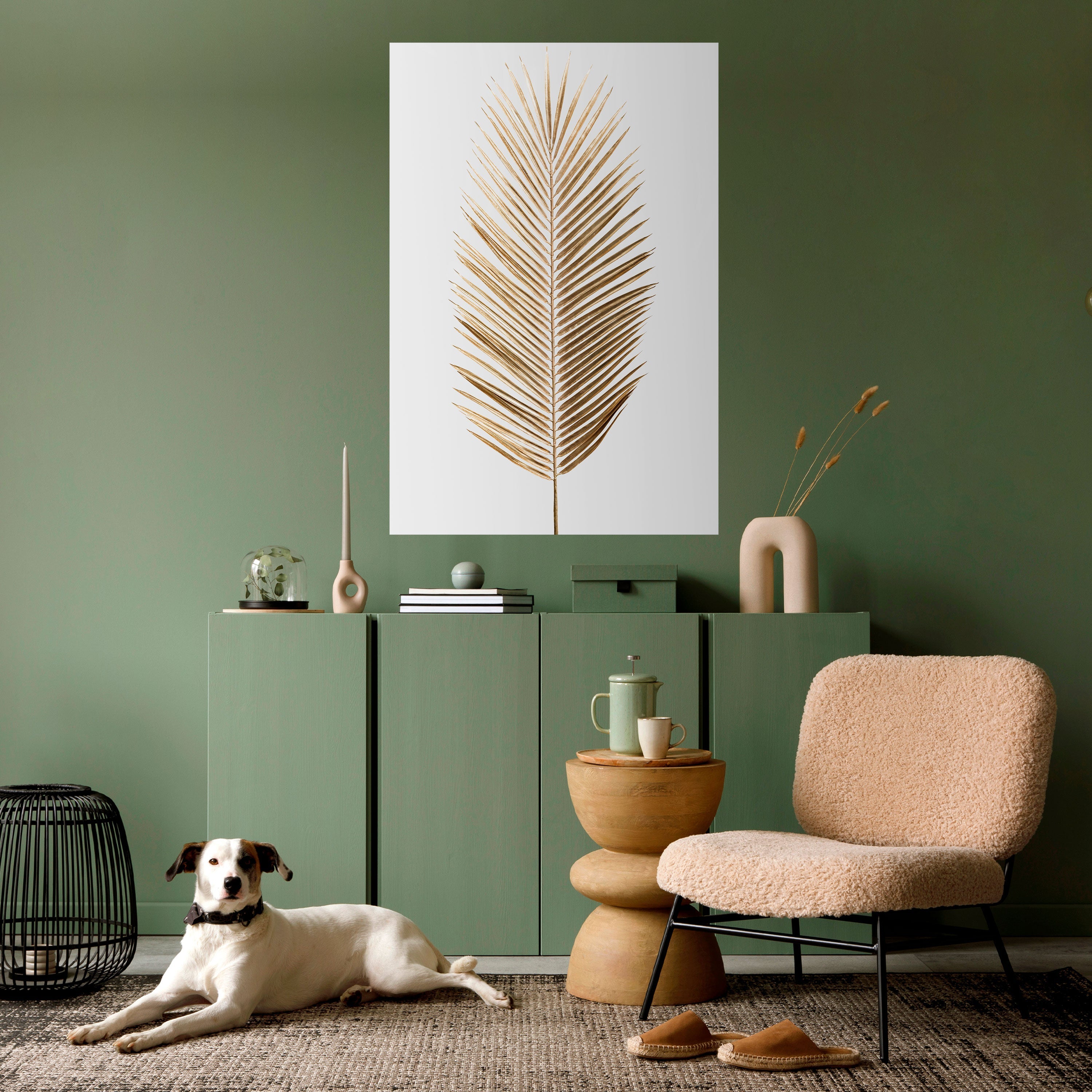 GOLDEN PALM ELEGANCE Αφίσα με κόλλα και κολλήματα