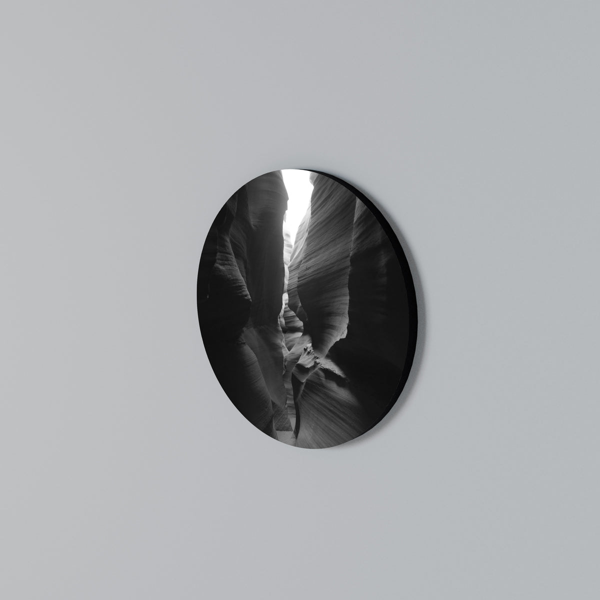 TIME'S WHISPERING CANYON Round Wall Art