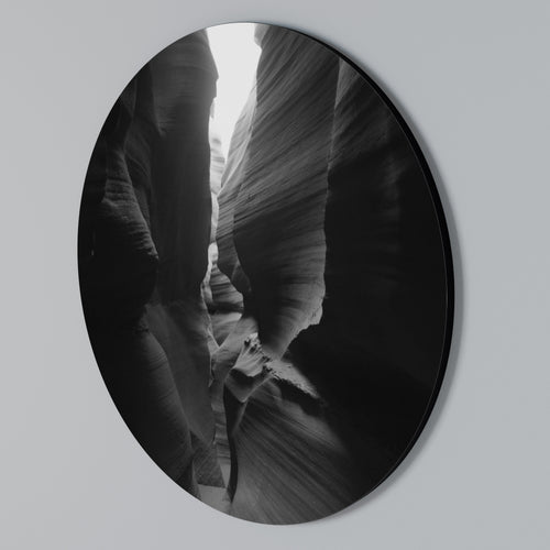 TIME'S WHISPERING CANYON Round Wall Art