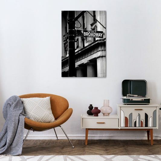 BROADWAY SIGN Vertical Canvas Print
