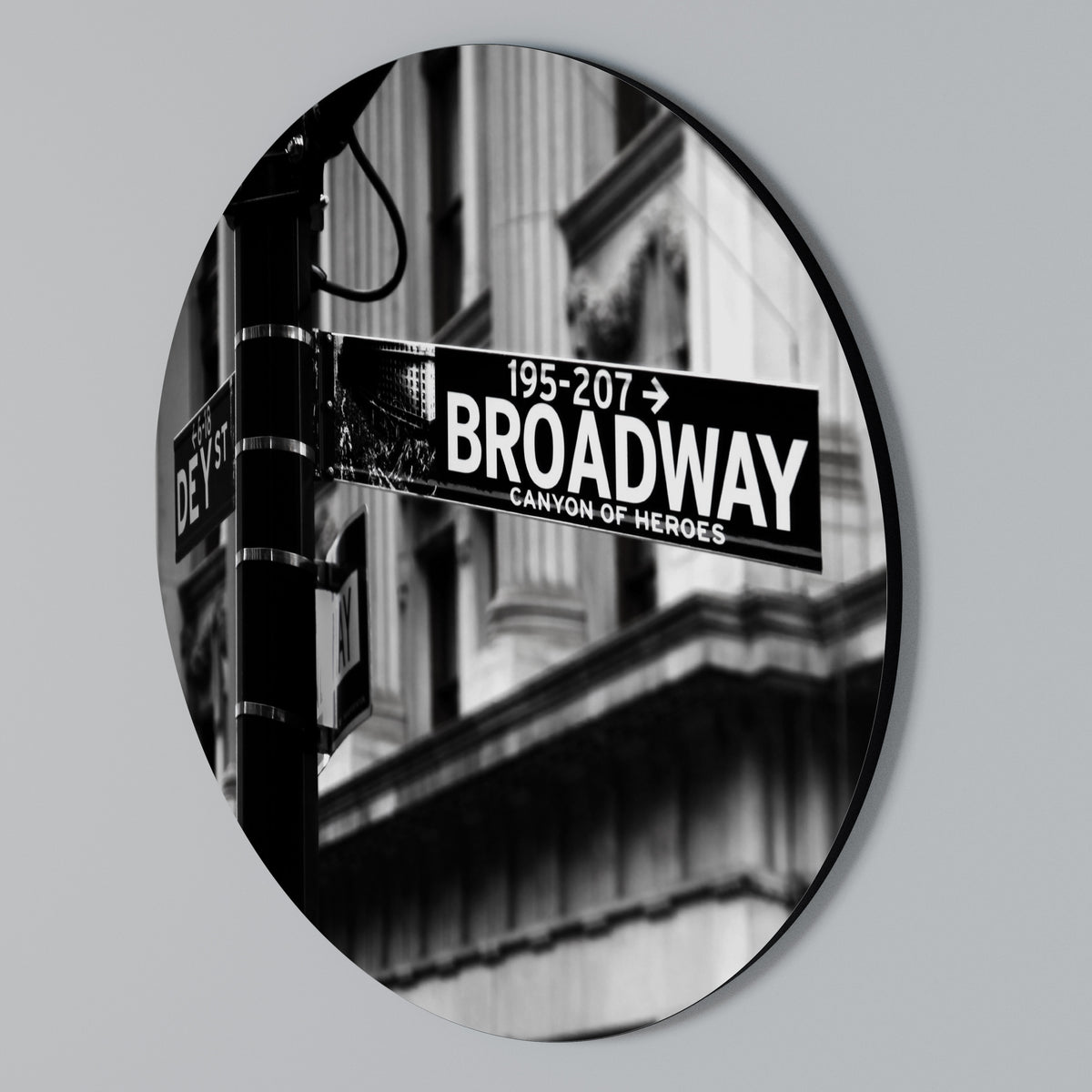 BROADWAY SIGN Στρογγυλός πίνακας ζωγραφικής