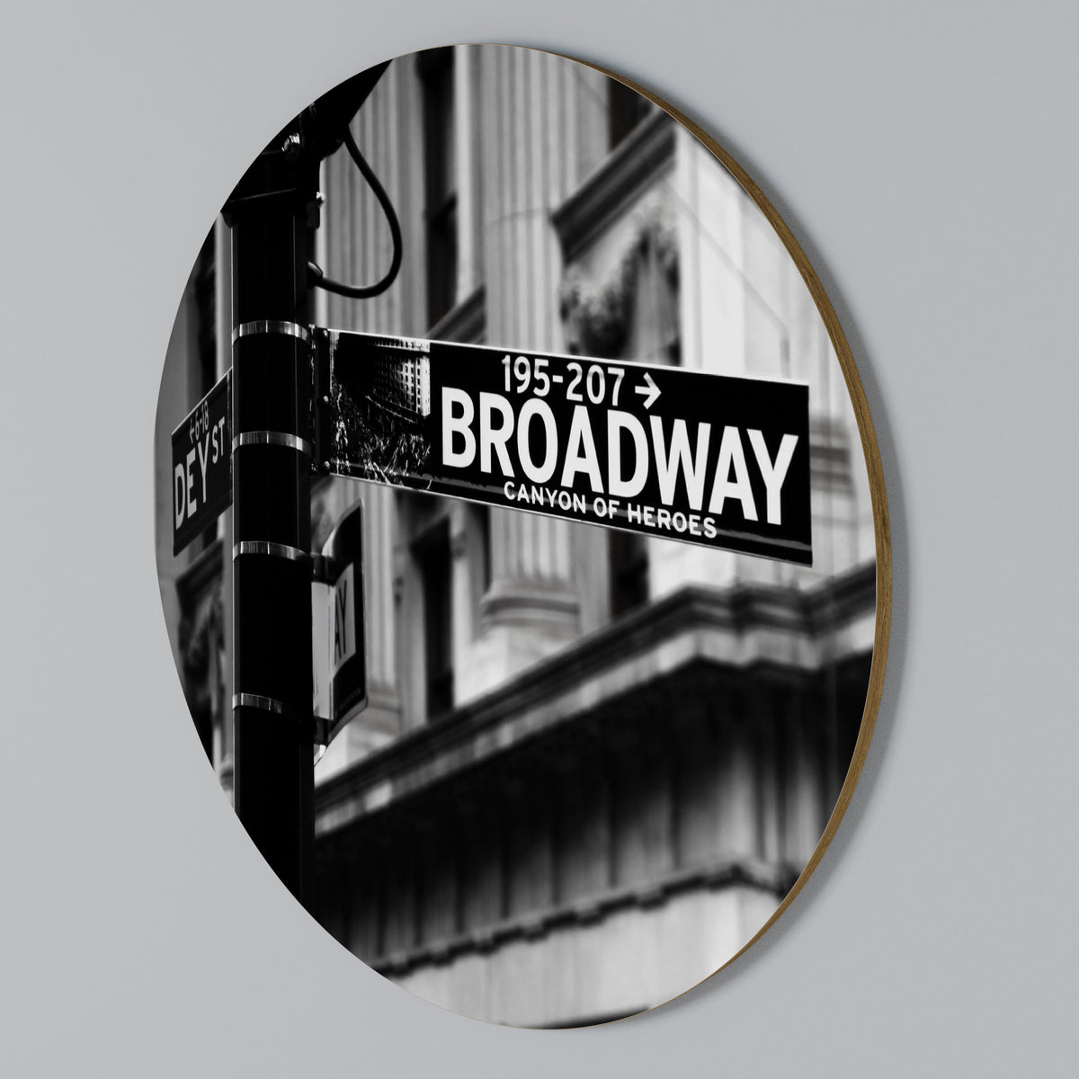 BROADWAY SIGN Στρογγυλός πίνακας ζωγραφικής