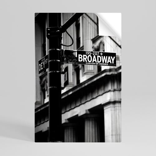 BROADWAY SIGN Αυτοκόλλητη Αφίσα κάθετη