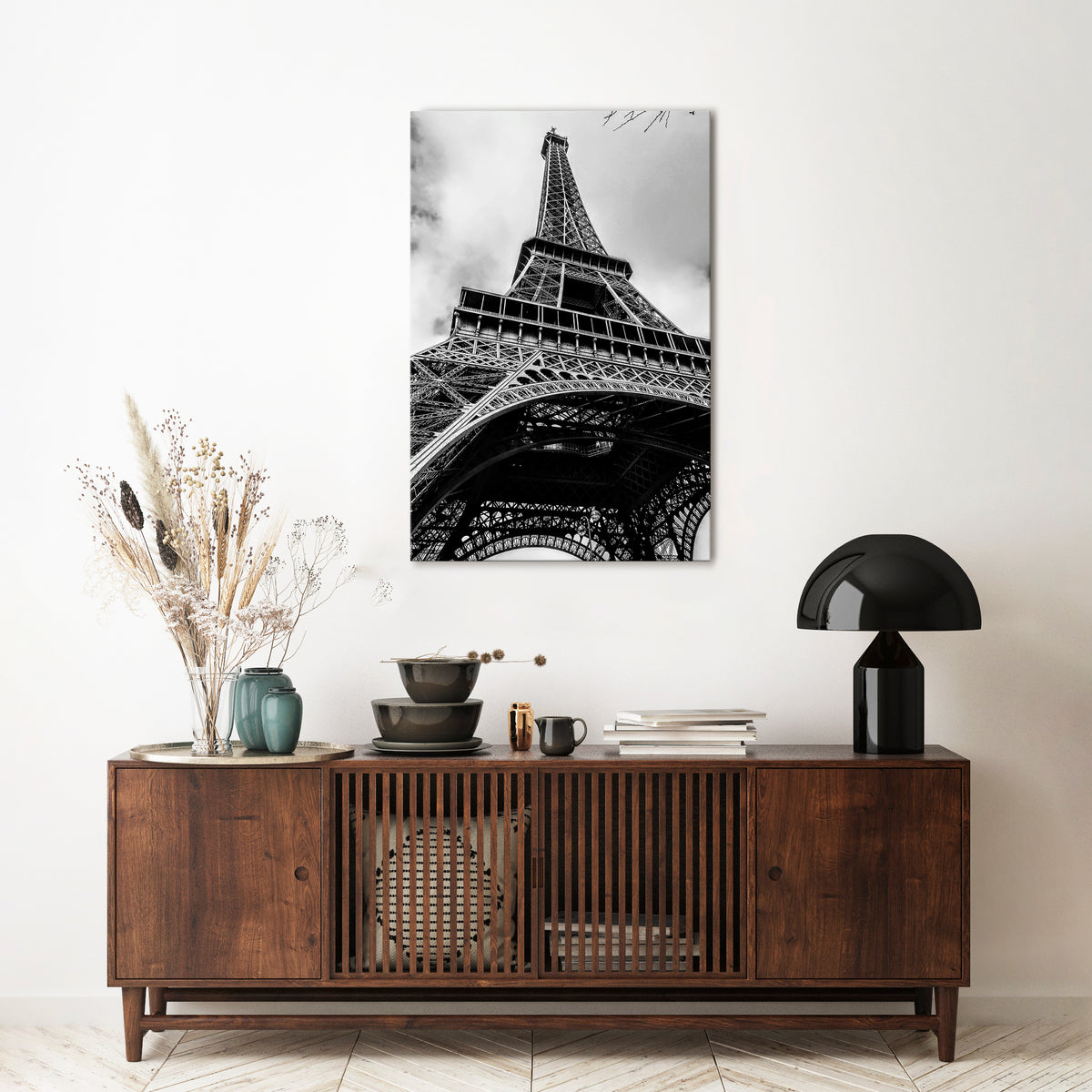 MONOCHROME PARISIAN ICON Κατακόρυφος Πίνακας σε Καμβά