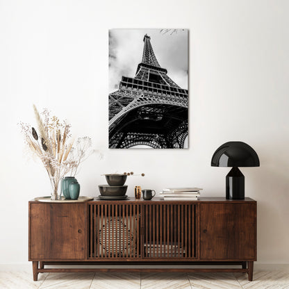 MONOCHROME PARISIAN ICON Κατακόρυφος Πίνακας σε Καμβά