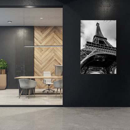 MONOCHROME PARISIAN ICON Κατακόρυφος Πίνακας σε Καμβά