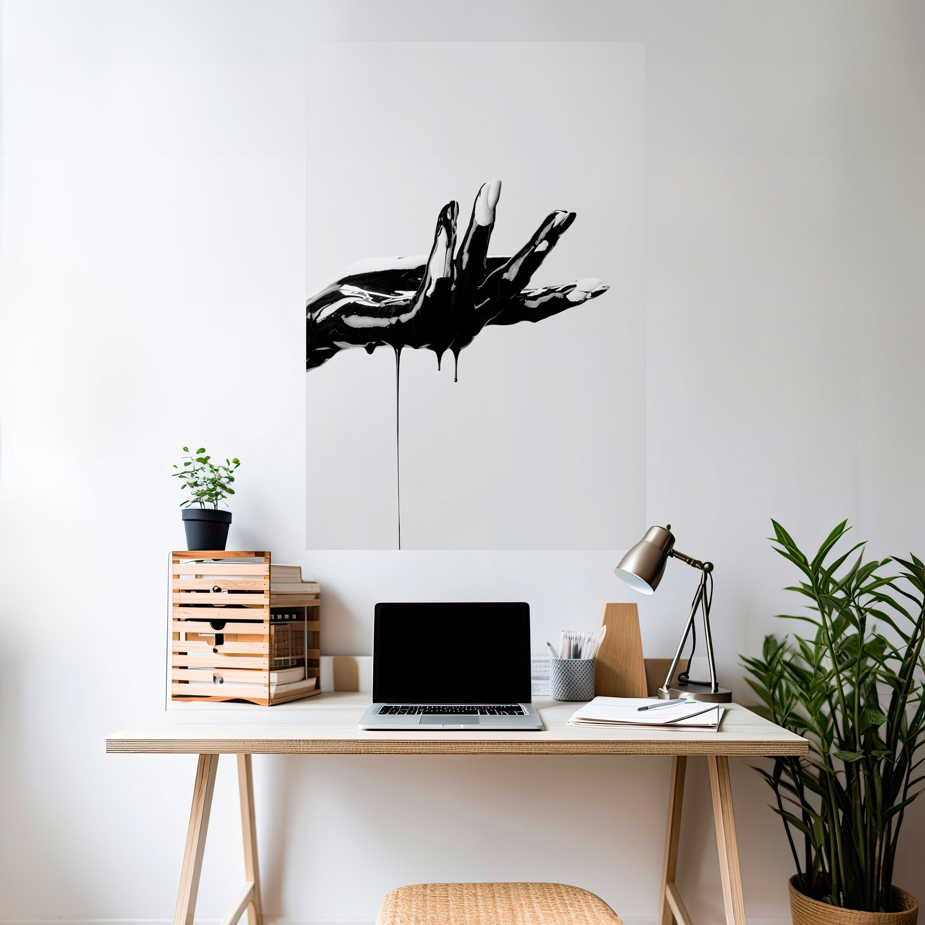 BLACK VISCOSITY Peel and Stick Vertical Poster