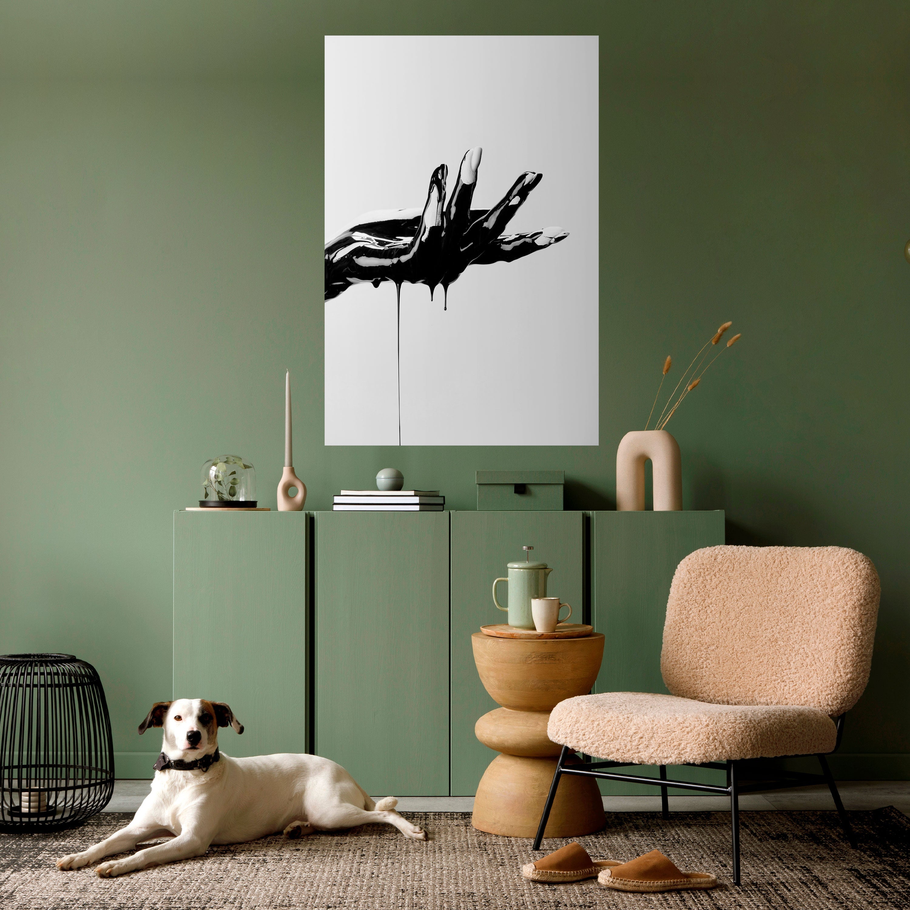 BLACK VISCOSITY Peel and Stick Vertical Poster