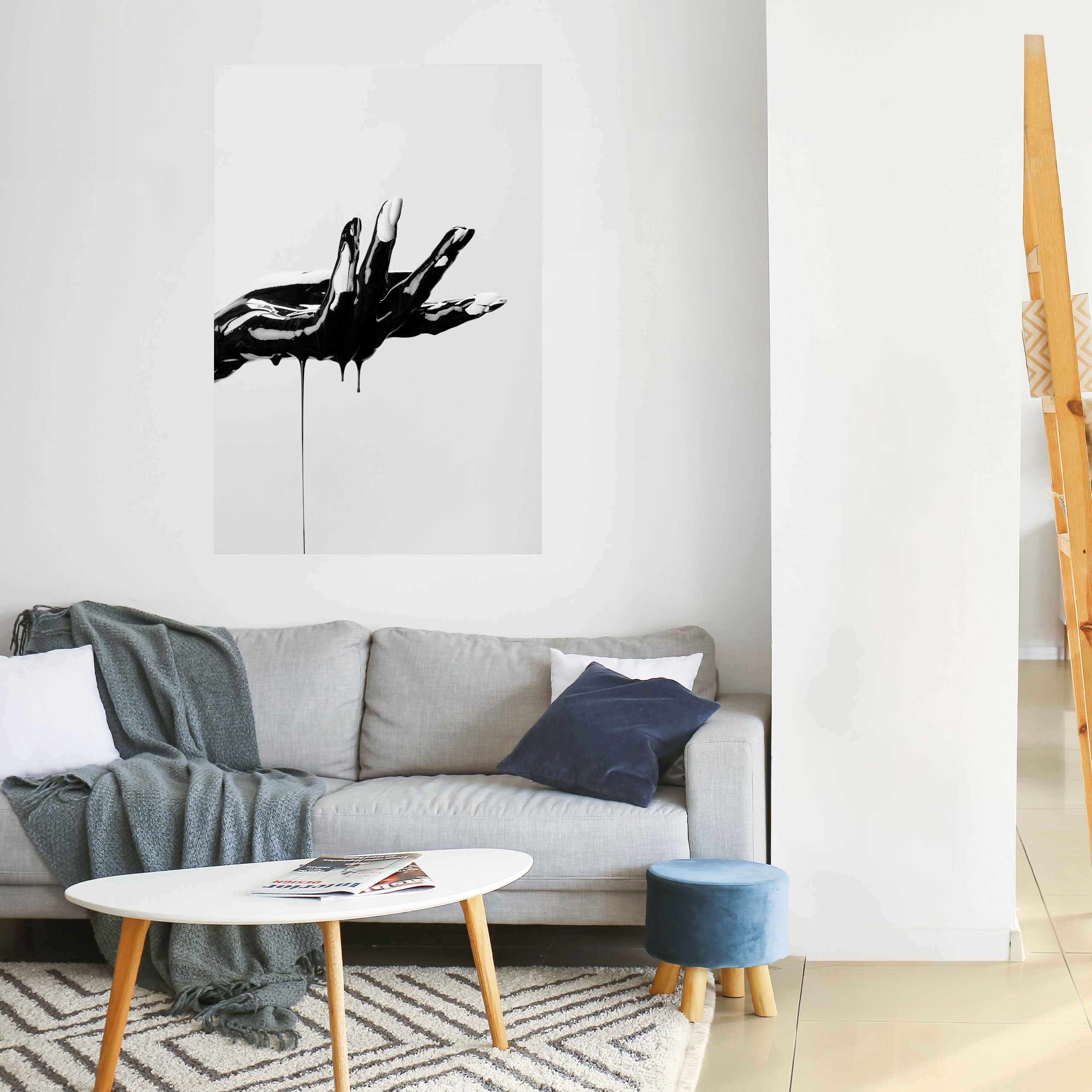 BLACK VISCOSITY Peel and Stick Vertical Poster