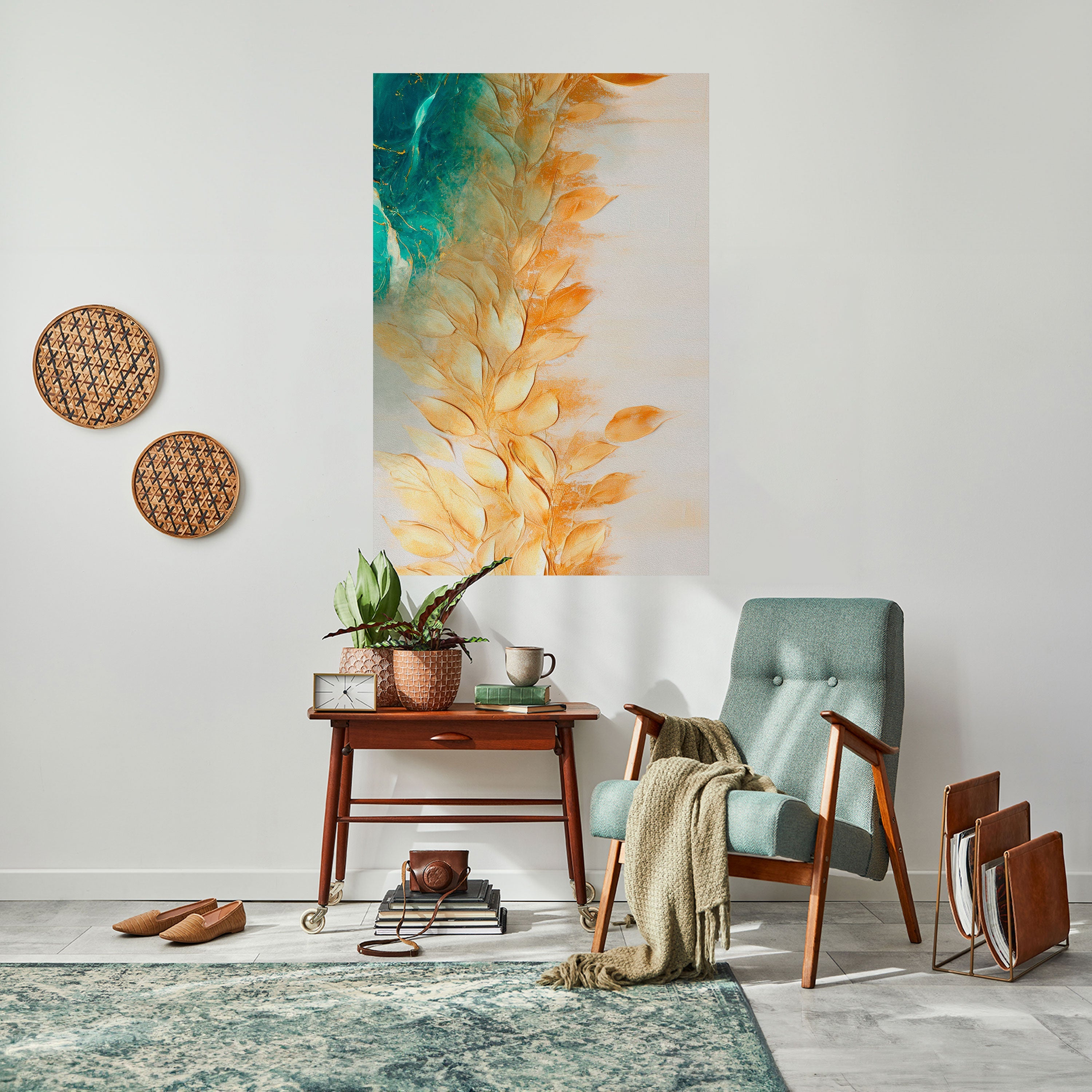 LEAVES IN RADIANCE Peel and Stick Vertical Poster