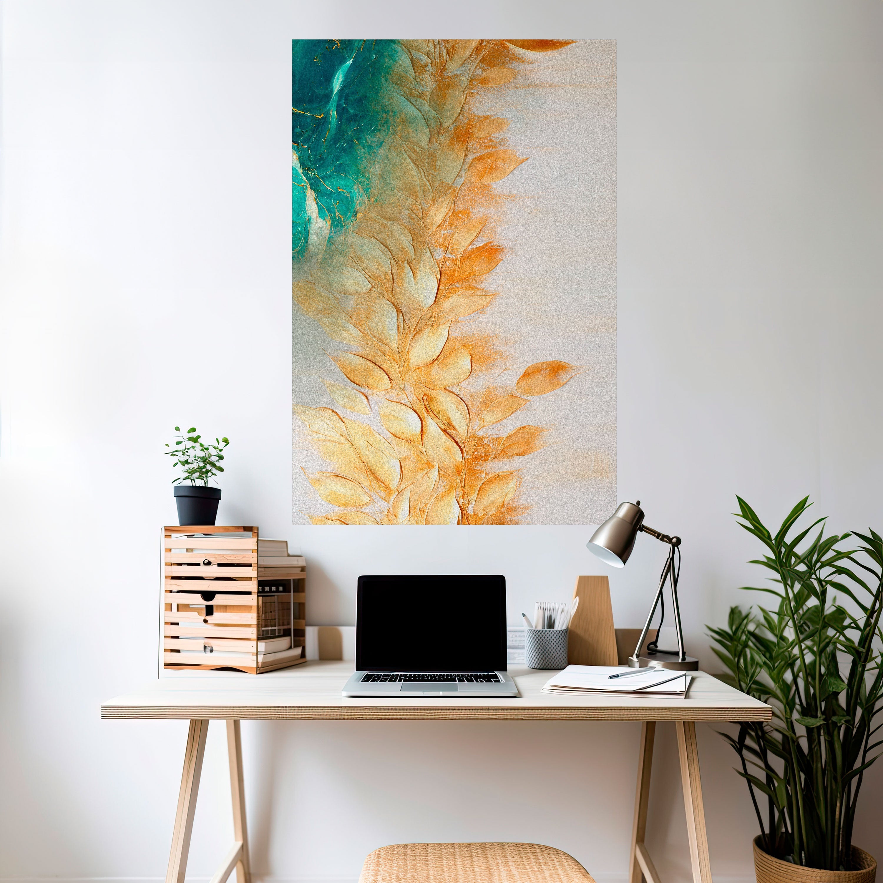 LEAVES IN RADIANCE Peel and Stick Vertical Poster