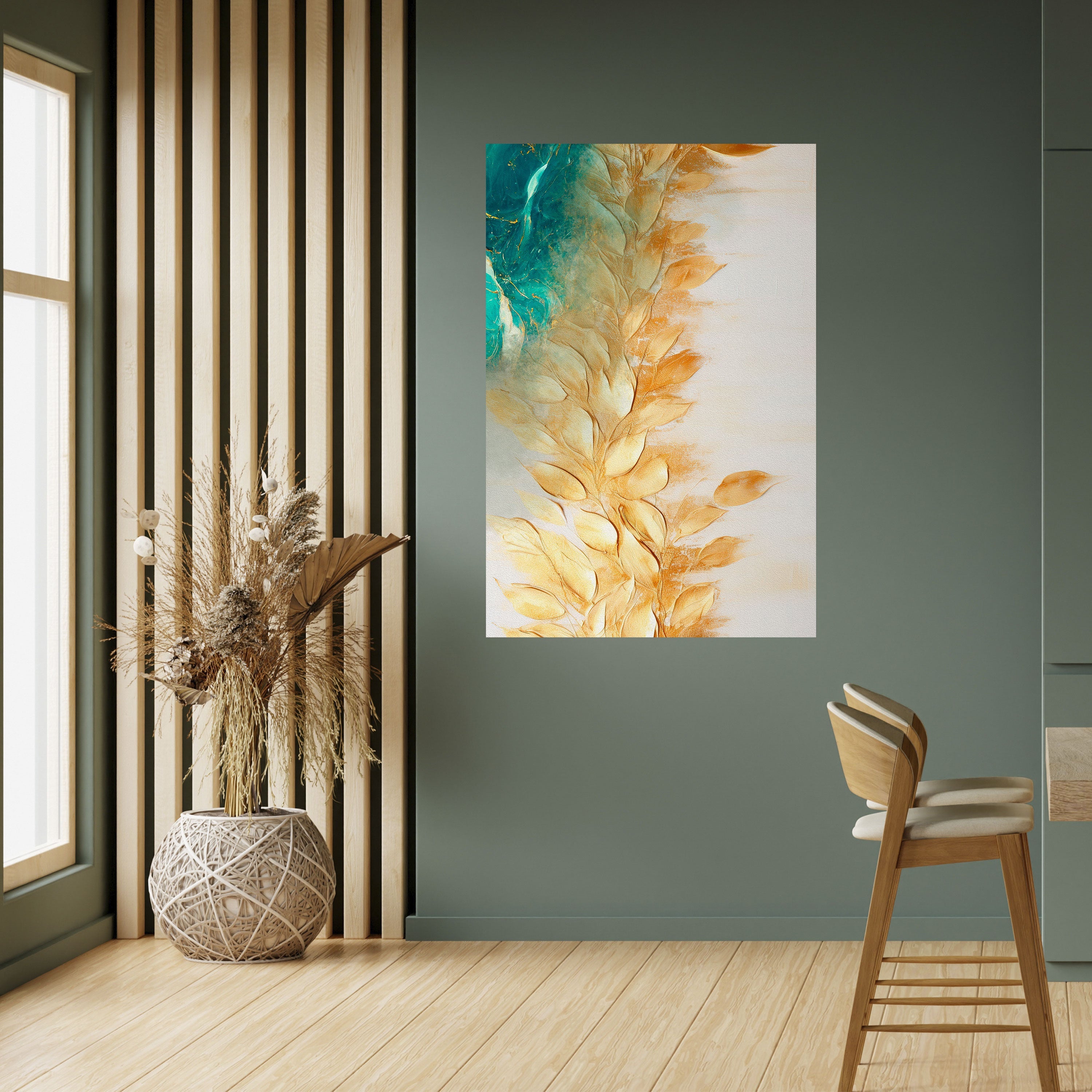 LEAVES IN RADIANCE Peel and Stick Vertical Poster