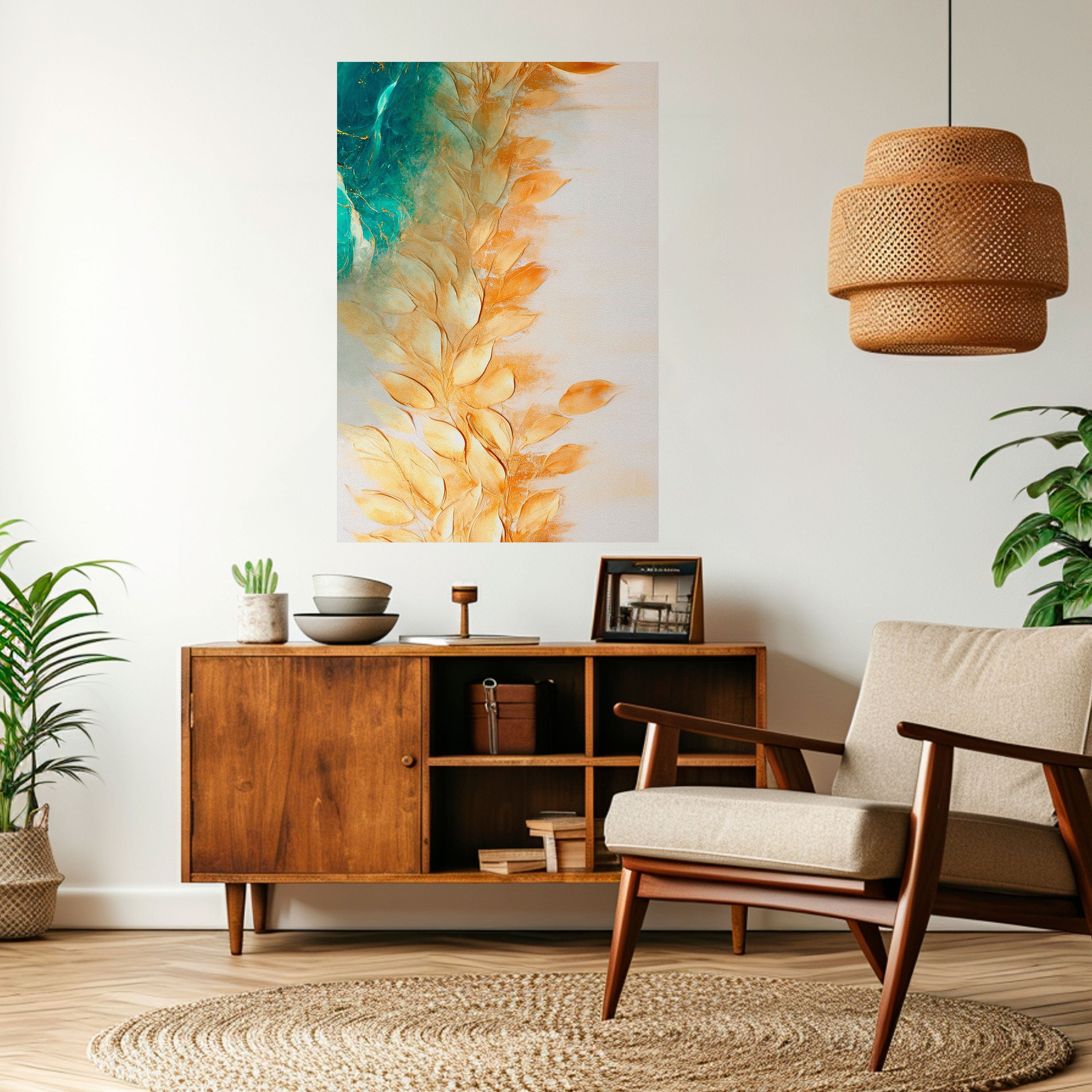 LEAVES IN RADIANCE Peel and Stick Vertical Poster