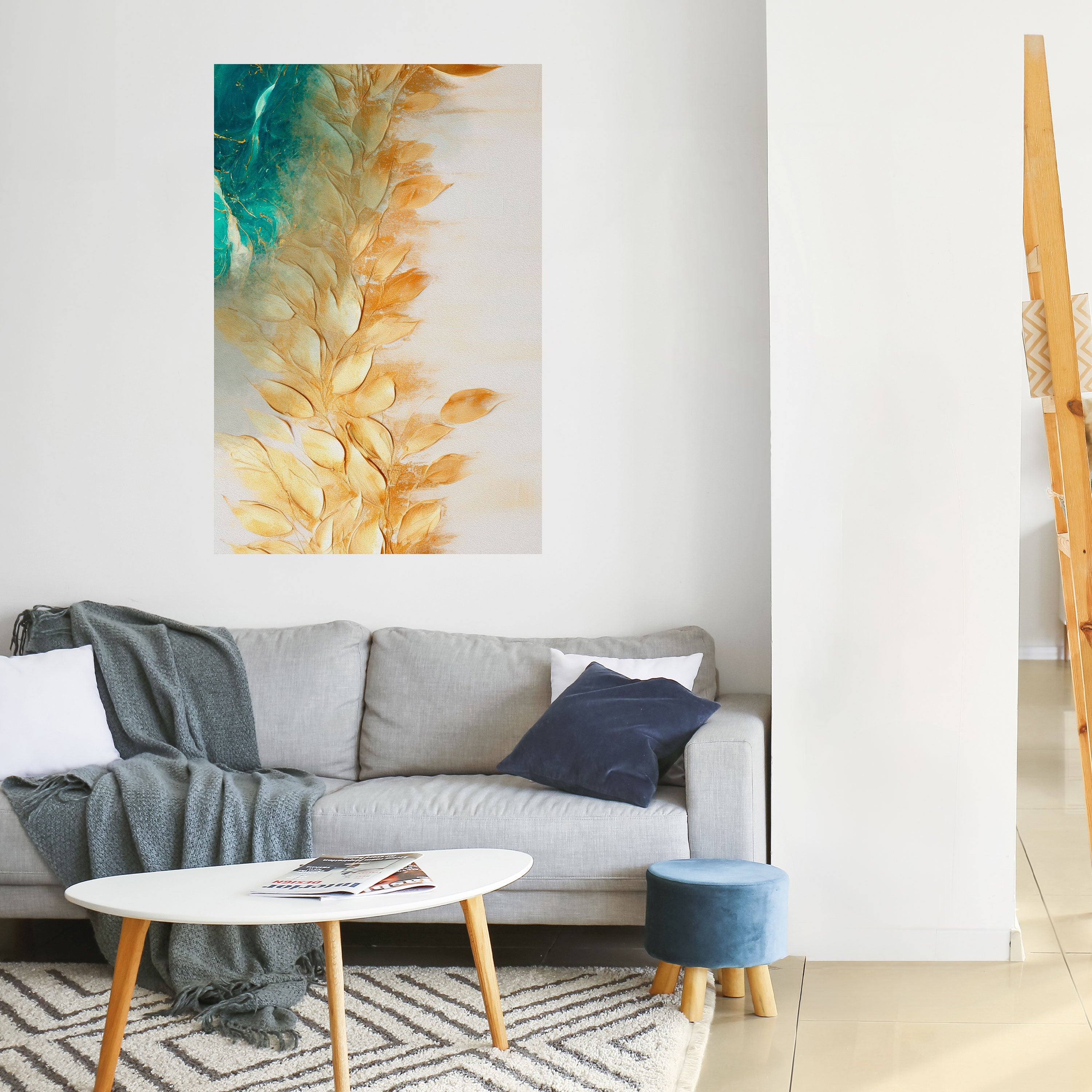 LEAVES IN RADIANCE Peel and Stick Vertical Poster