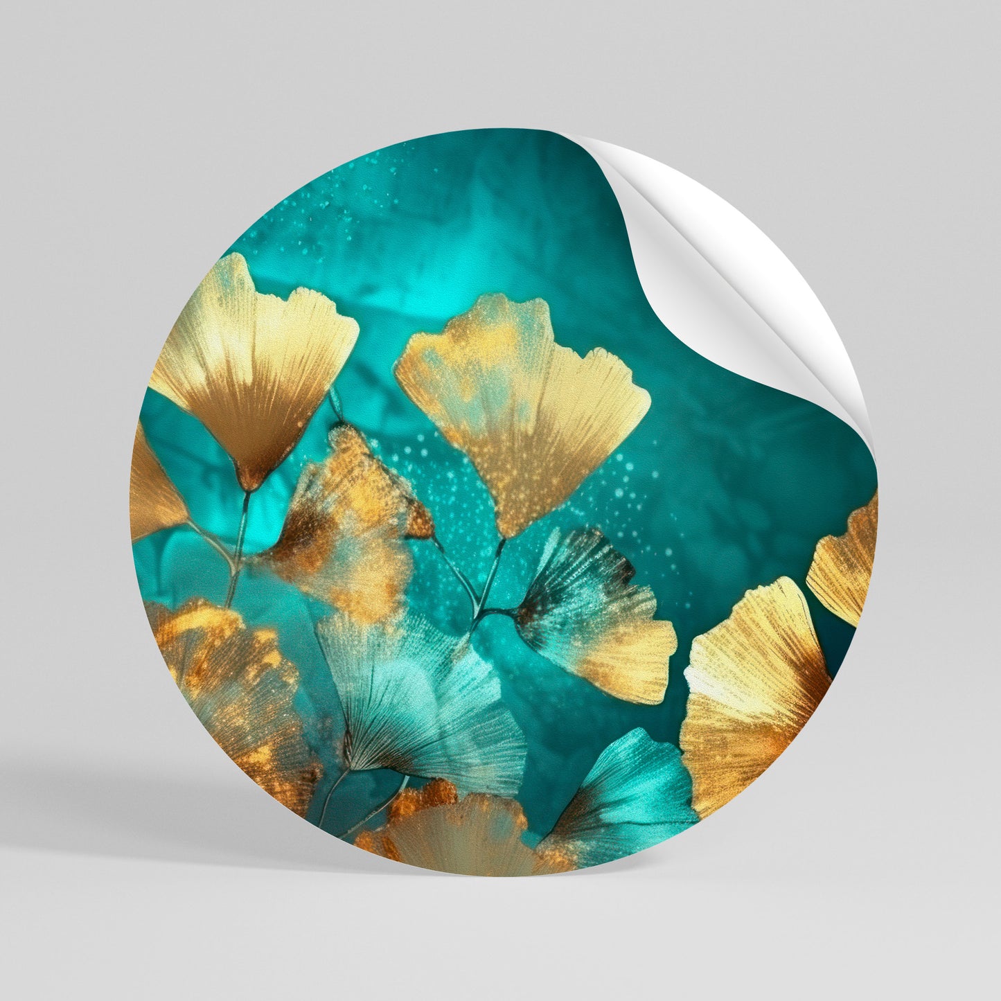 LUMINOUS FOLIAGE Αυτοκόλλητη Αφίσα στρογγυλή