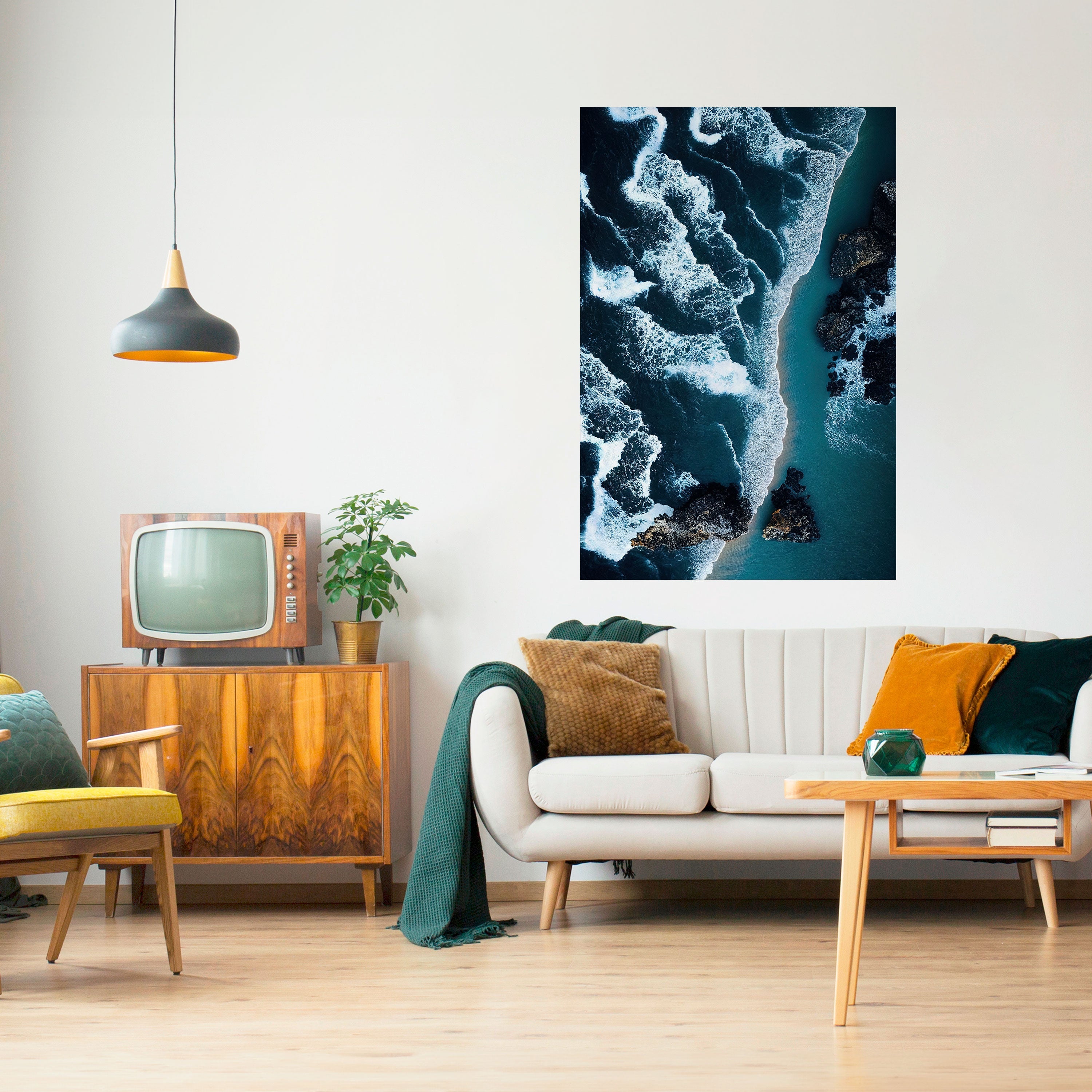 COSMIC COASTLINE Peel and Stick Vertical Poster