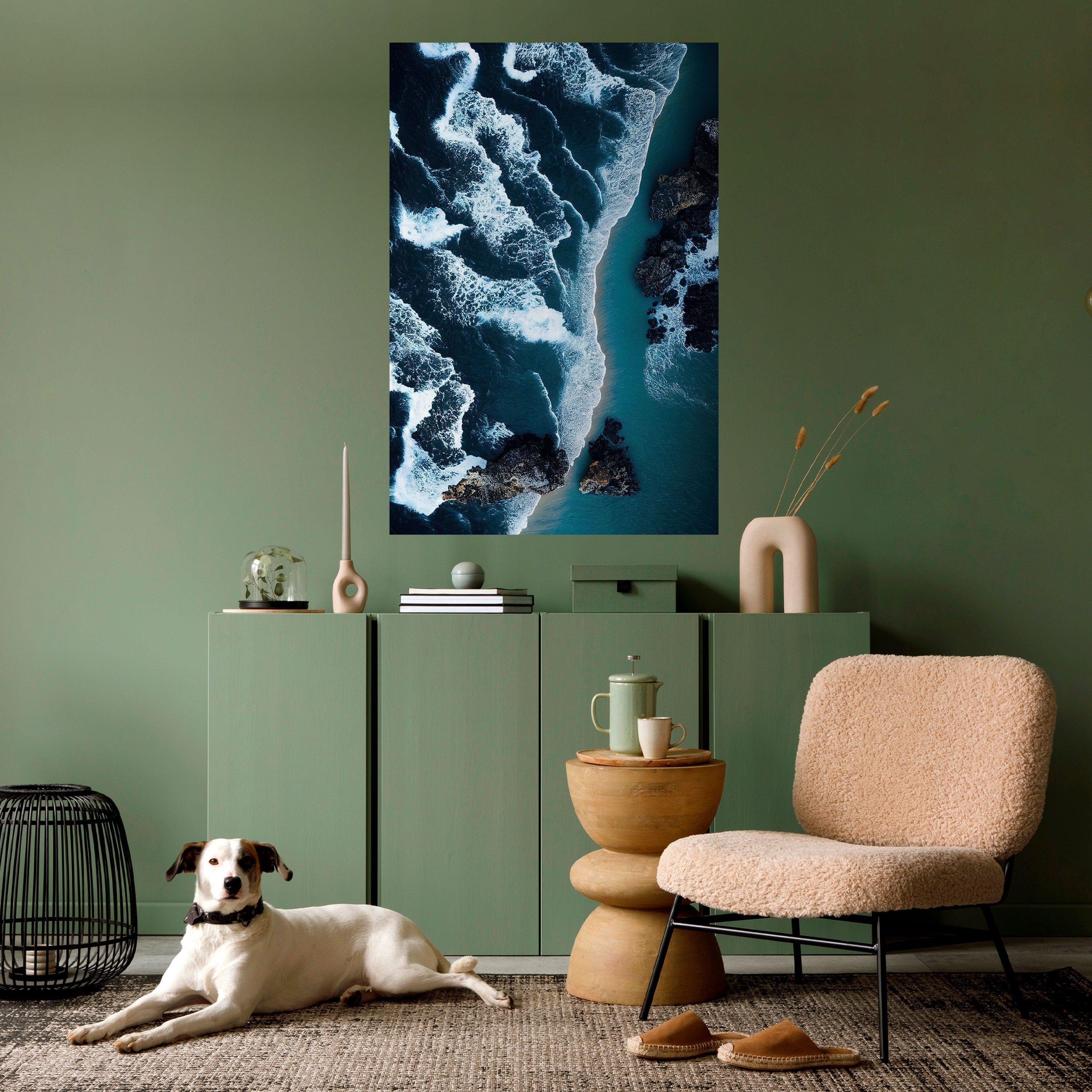 COSMIC COASTLINE Peel and Stick Vertical Poster