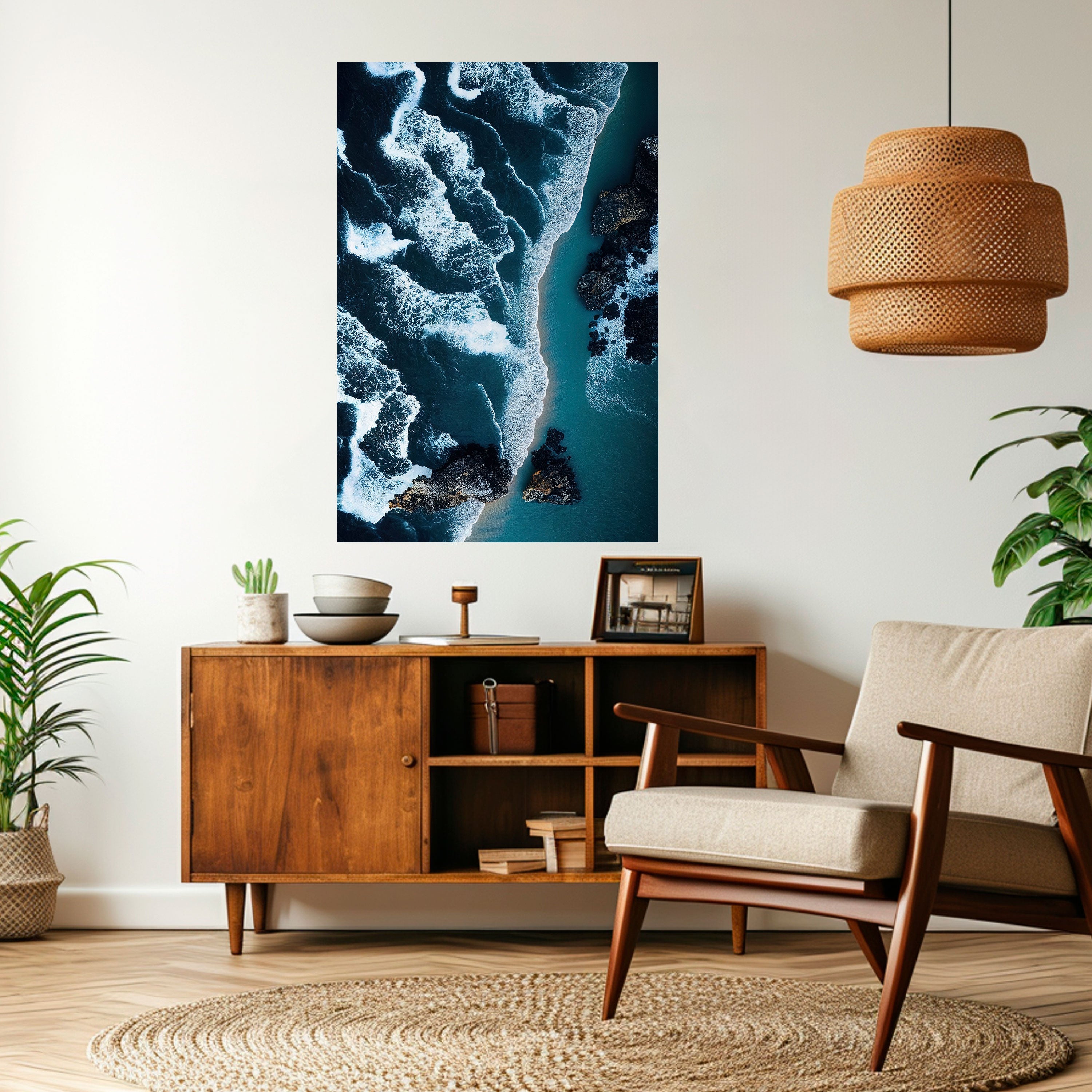 COSMIC COASTLINE Peel and Stick Vertical Poster
