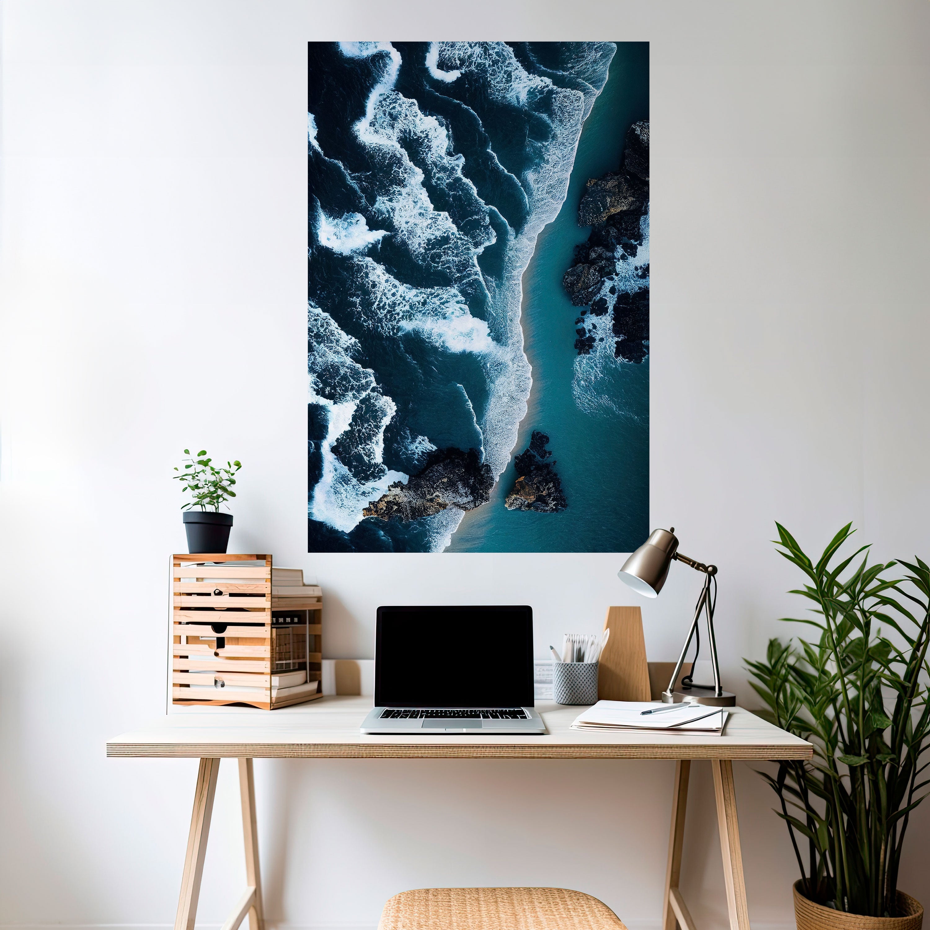 COSMIC COASTLINE Peel and Stick Vertical Poster