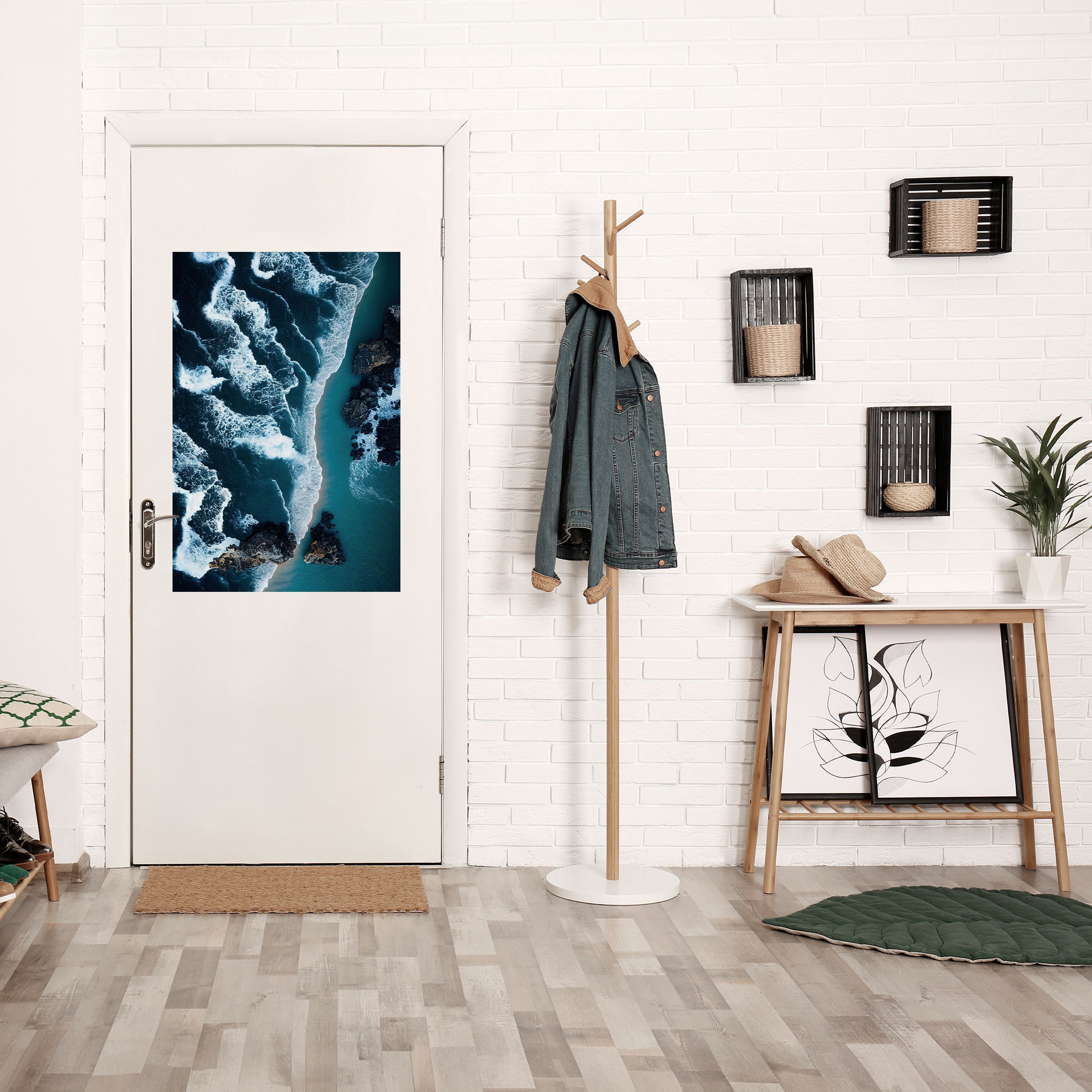 COSMIC COASTLINE Peel and Stick Vertical Poster