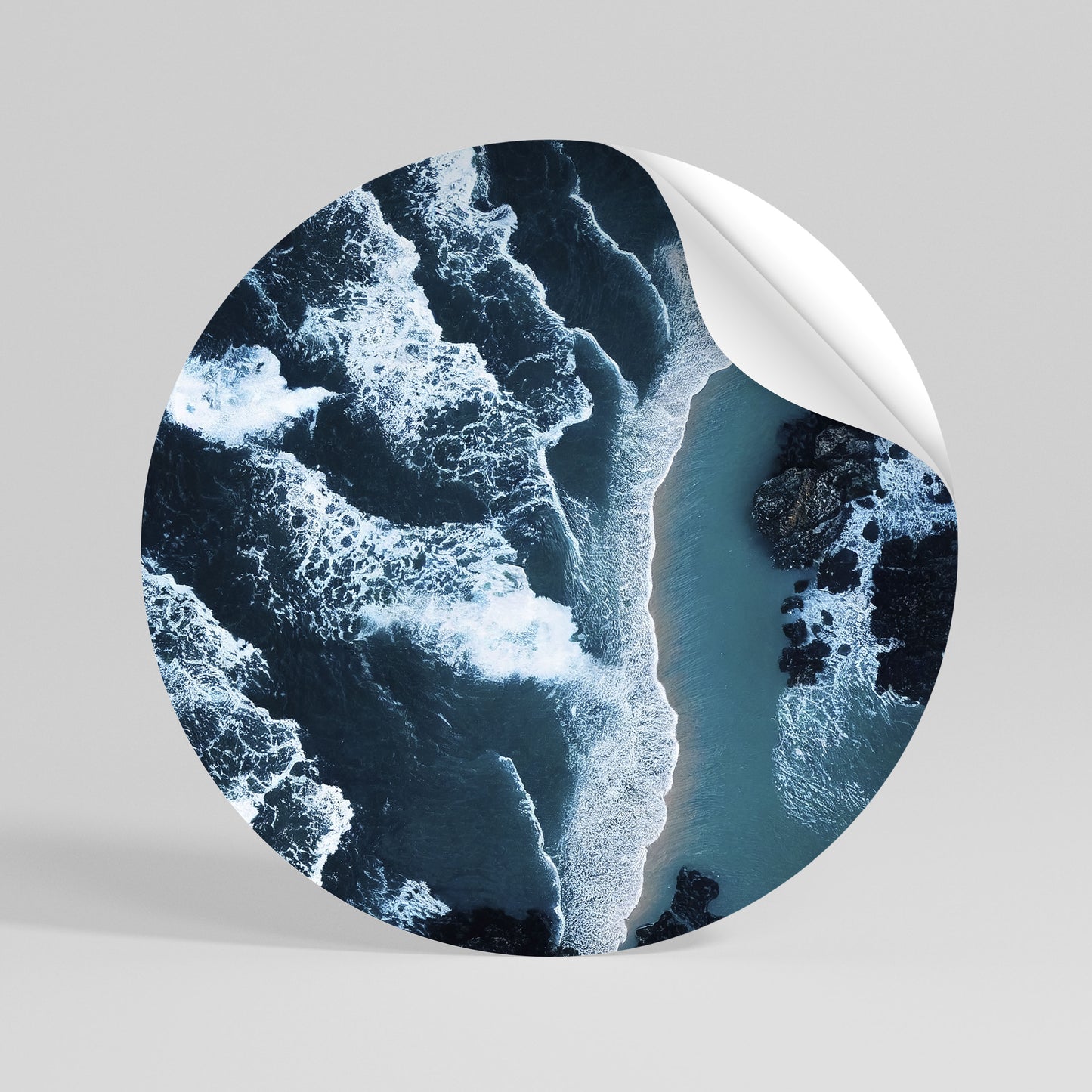 COSMIC COASTLINE Αυτοκόλλητη Αφίσα στρογγυλή