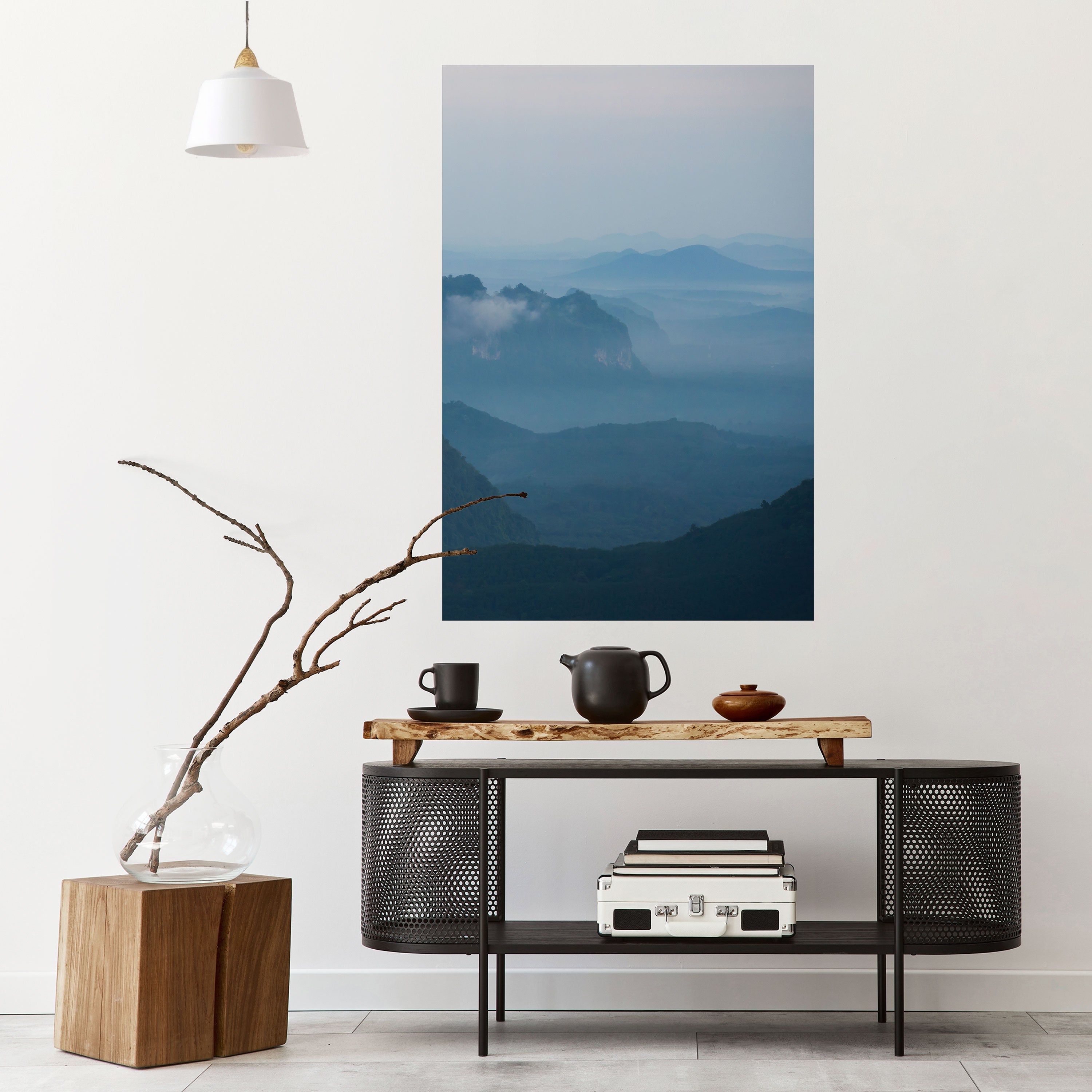 MISTY MOUNTAIN WHISPER Peel and Stick Vertical Poster