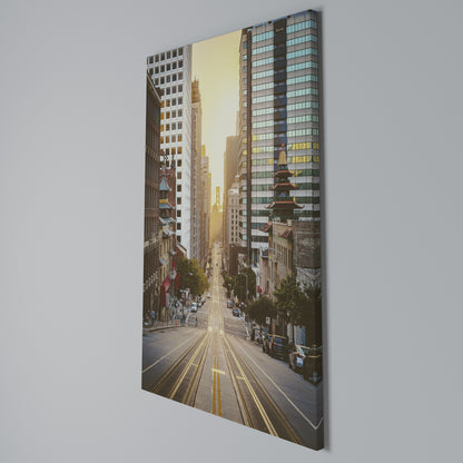 SUNSET CITYSCAPE SYMPHONY Κατακόρυφος Πίνακας σε Καμβά