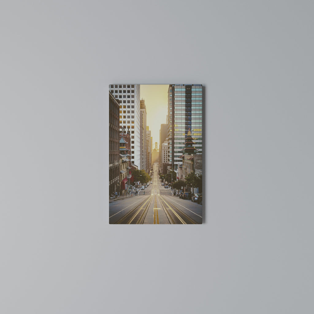 SUNSET CITYSCAPE SYMPHONY Vertical Canvas Print